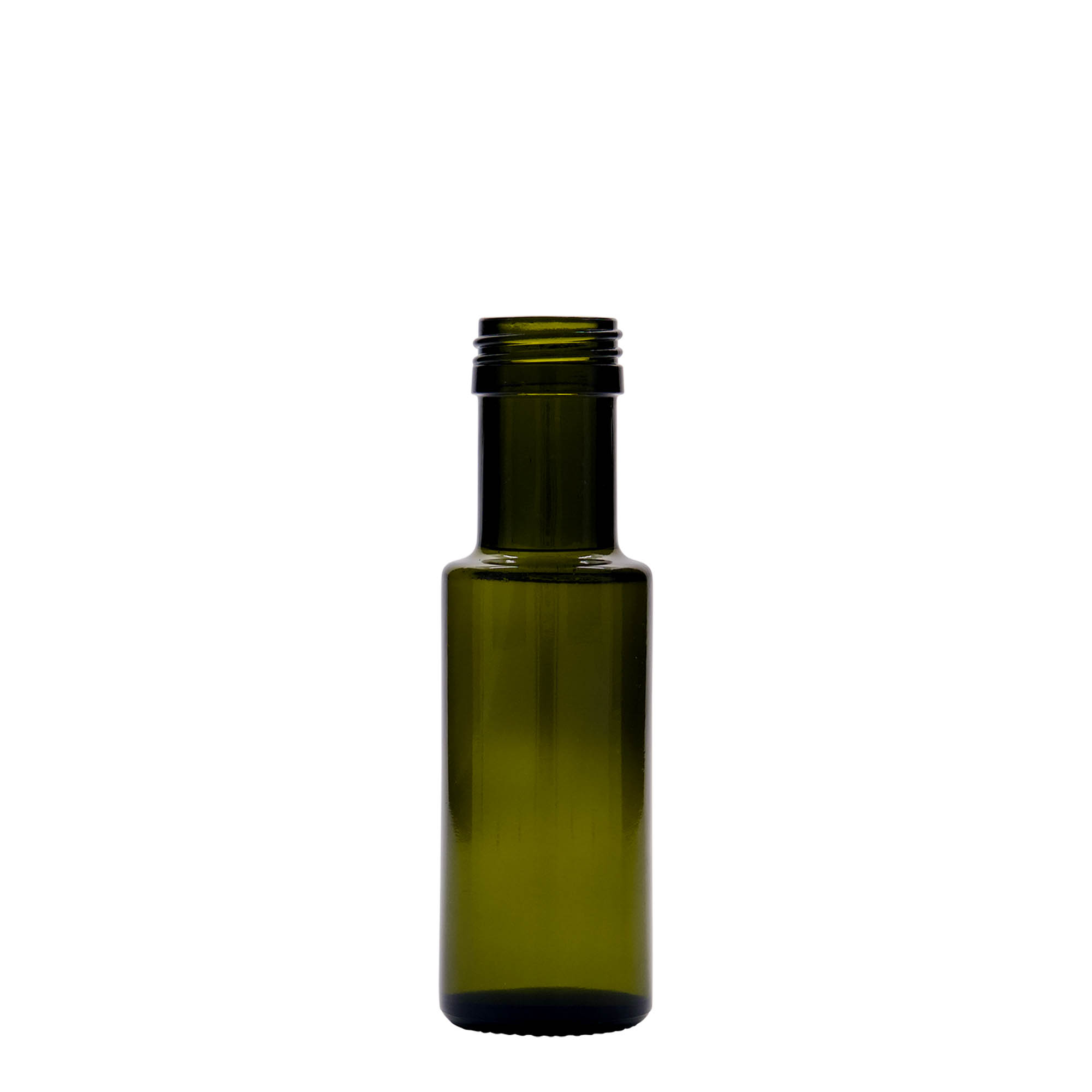 100 ml butelka szklana 'Dorica', antyczny zielony, wylot: PP 31,5