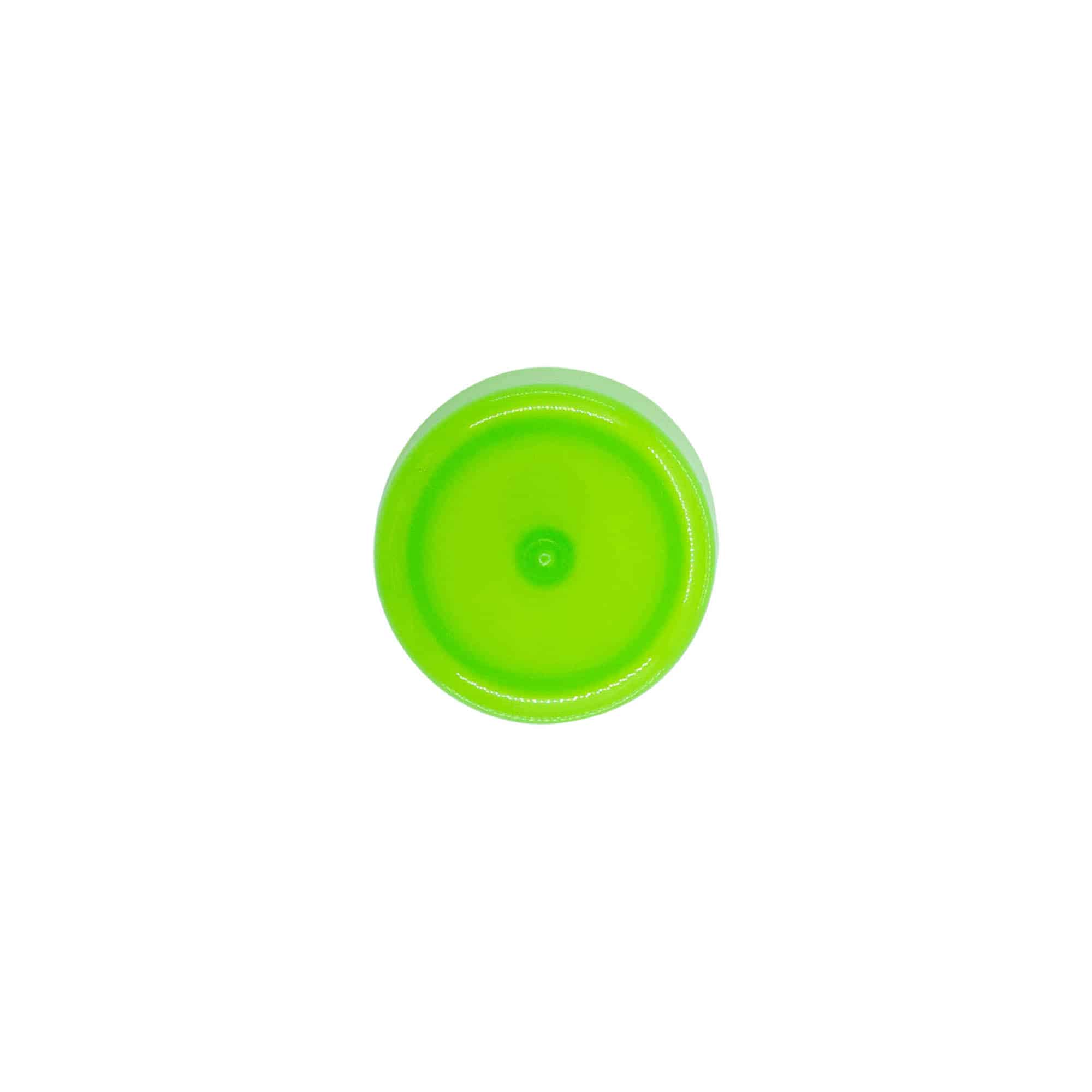 Zakrętka z wkładką natryskową, tworzywo sztuczne PP, kolor zielony, do zamknięcia: GPI 24/410
