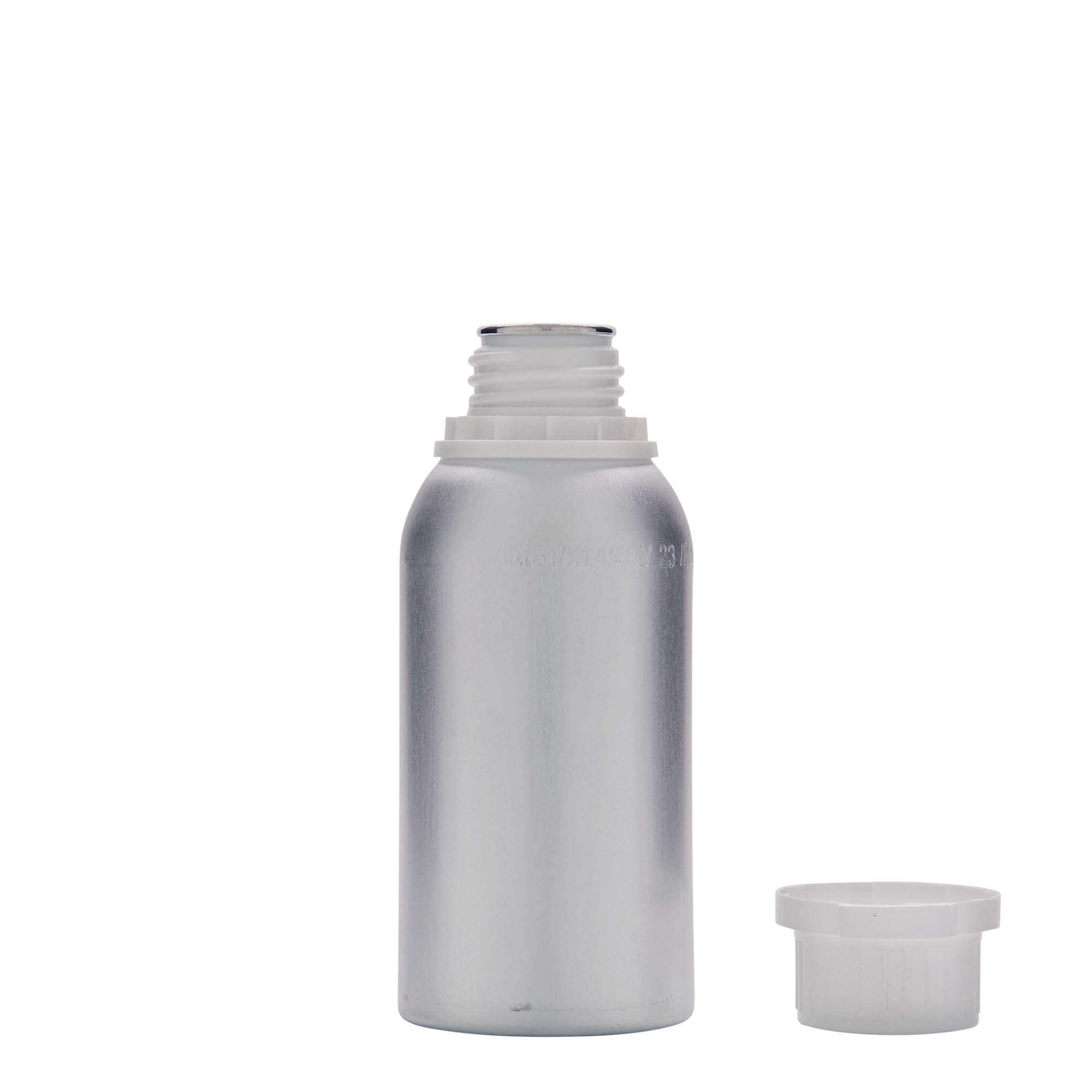 275 ml butelka aluminiowa, metal, srebrny, gwint: DIN 32