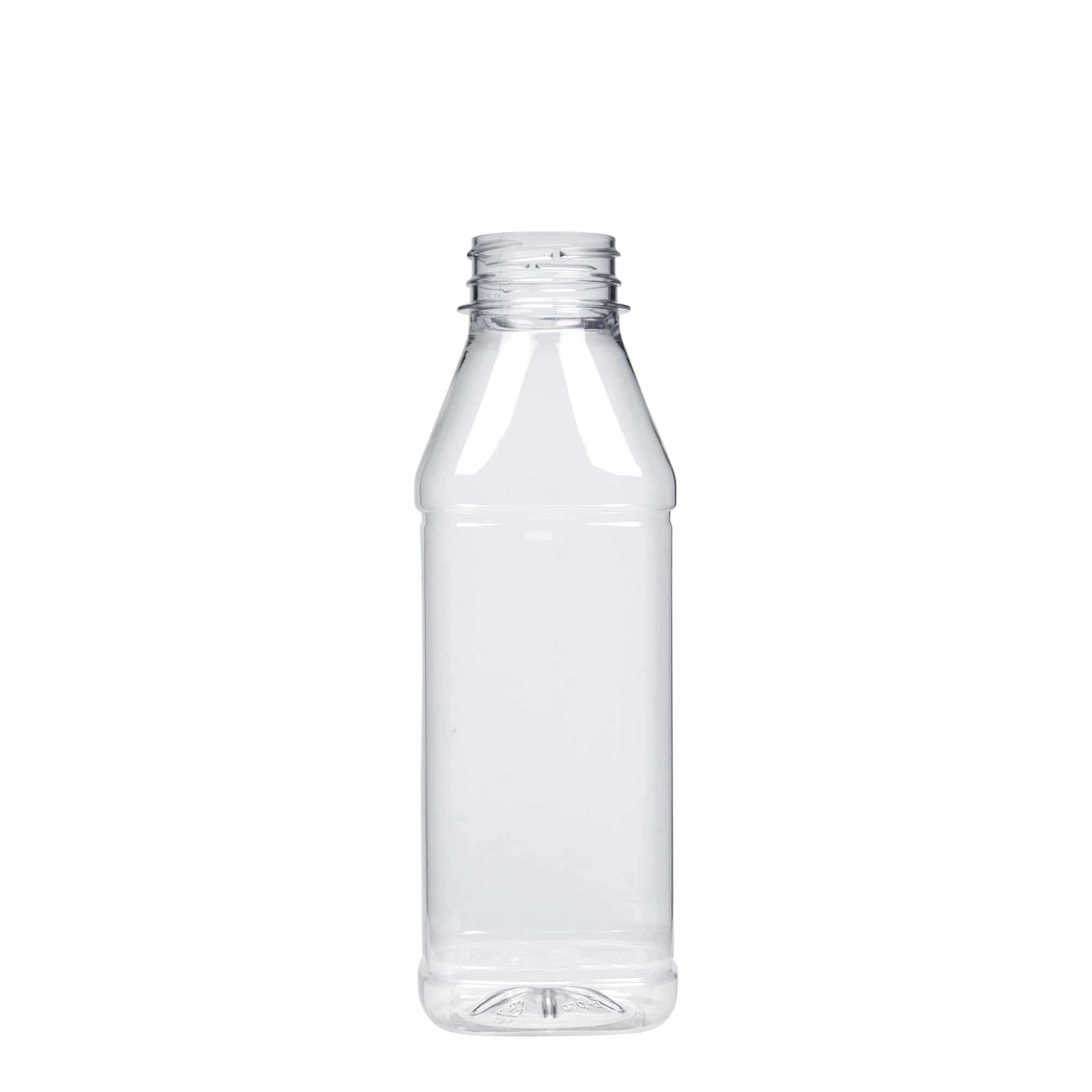 500 ml butelka PET „Milk and Juice Carré”, kwadratowa, plastikowa, szyjka: 38 mm