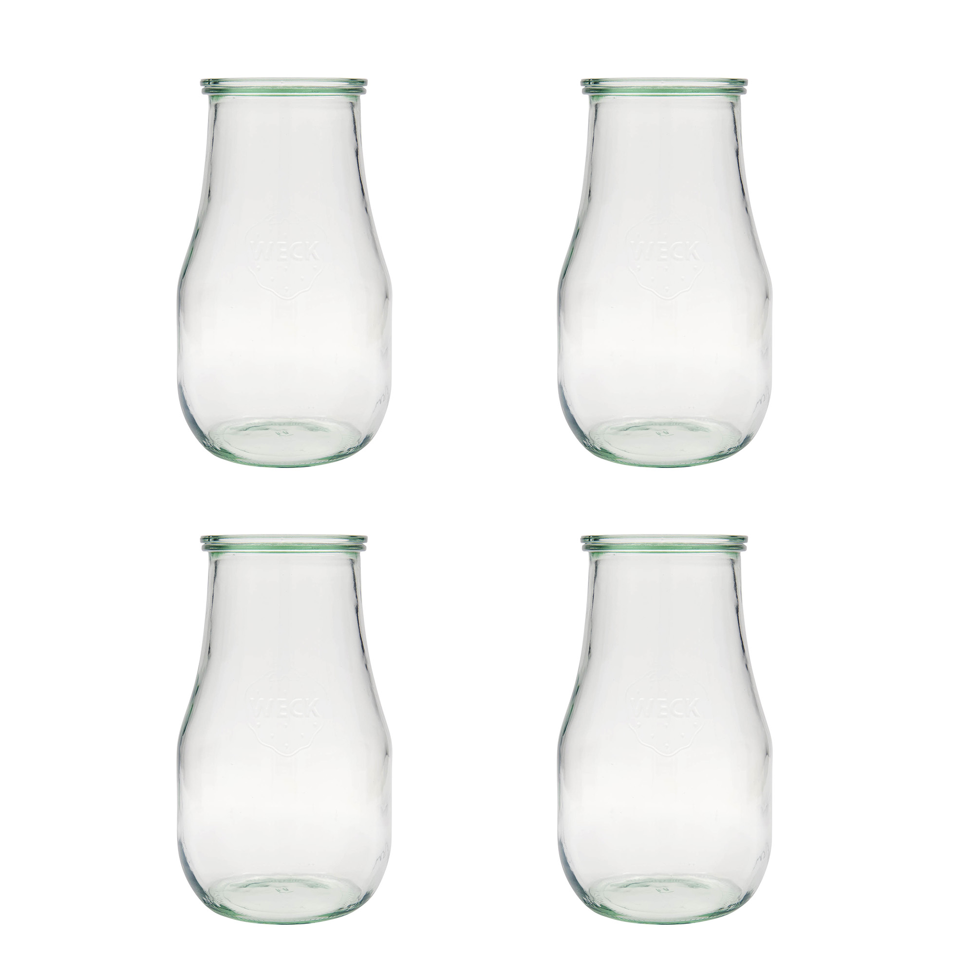 4x 2700 ml WECK-Tulipanowe słoik z szklanym wieczkiem RR 100