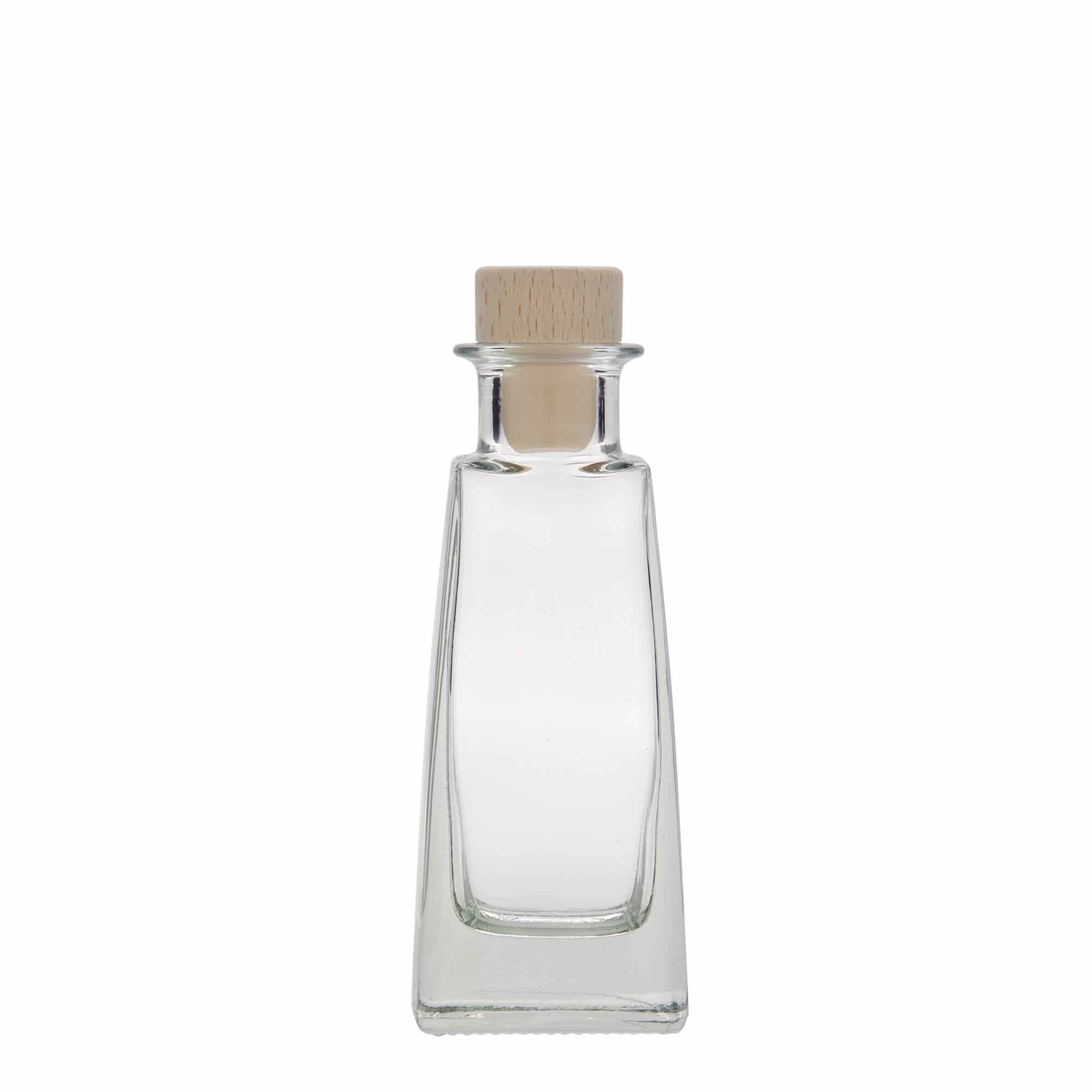 100 ml butelka szklana 'Timmy', prostokątna, zamknięcie: korek