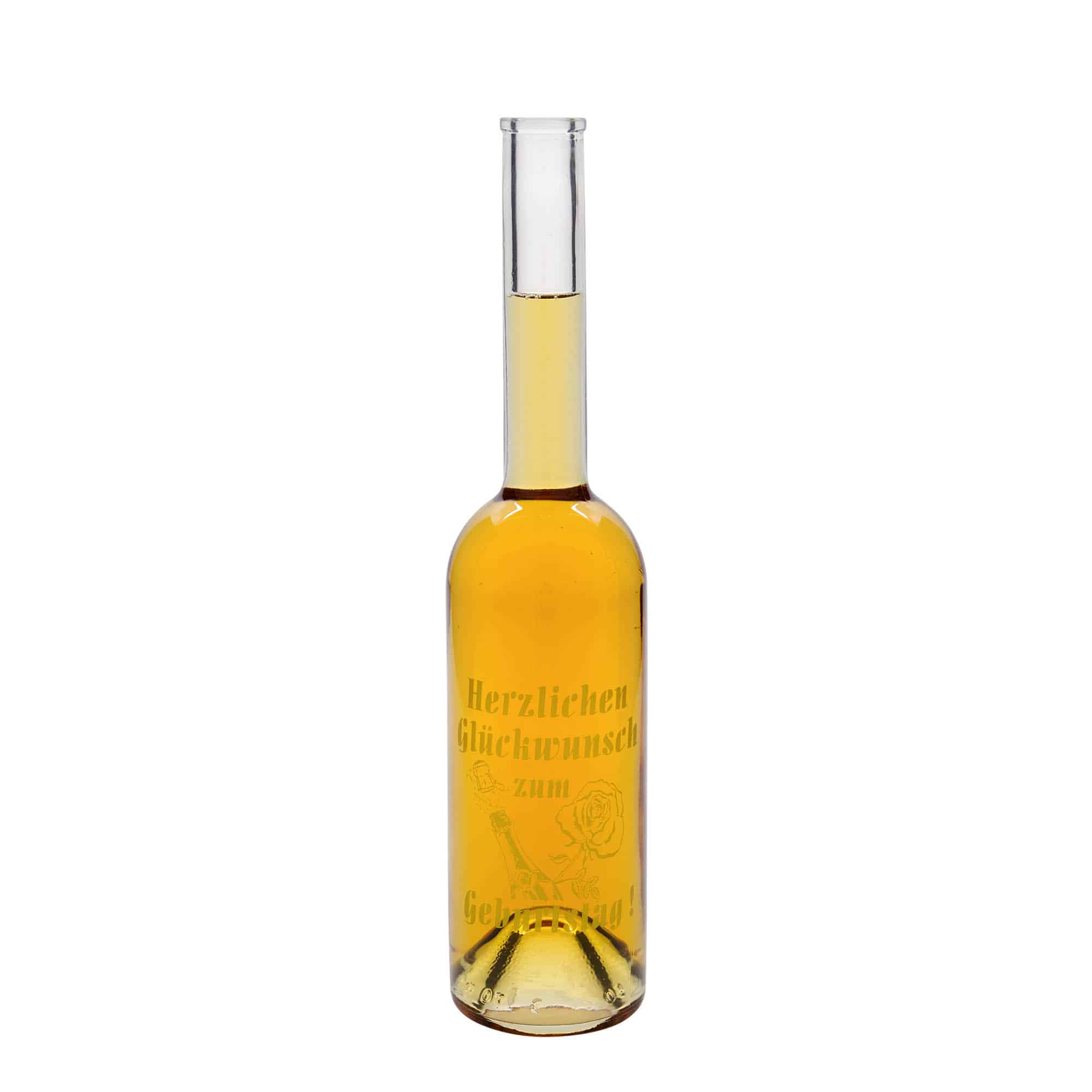 500 ml butelka szklana 'Opera', wzór: butelka urodzinowa, zamknięcie: korek