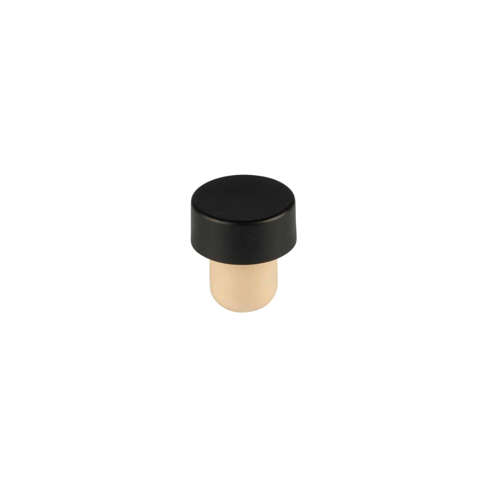 Korek z uchwytem 11 mm, drewno, czarny, do szyjki: korek