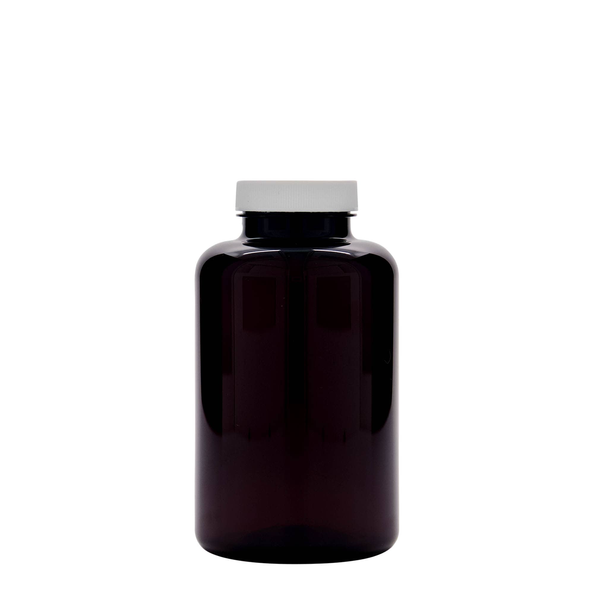 500 ml słoiczek PET, tworzywo sztuczne, kolor brązowy, zamknięcie: GPI 45/400