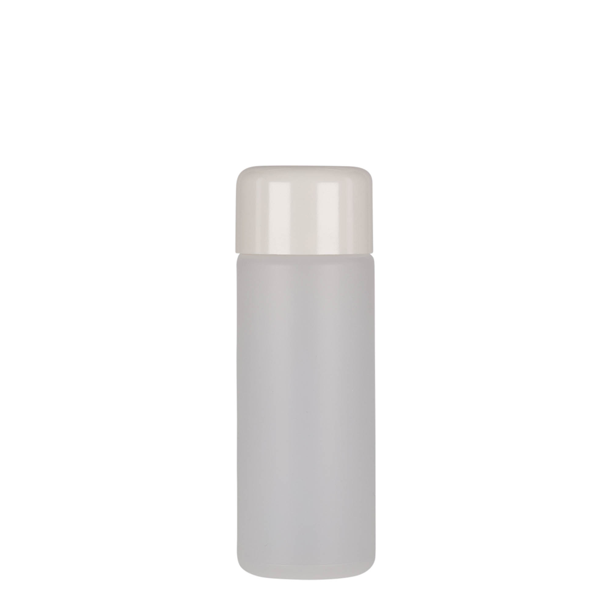 100 ml butelka okrągła, tworzywo sztuczne PE, naturalny kolor, szyjka: zakrętka 100 ml butelka okrągła, tworzywo sztuczne PE, naturalny kolor, szyjka: zakrętka