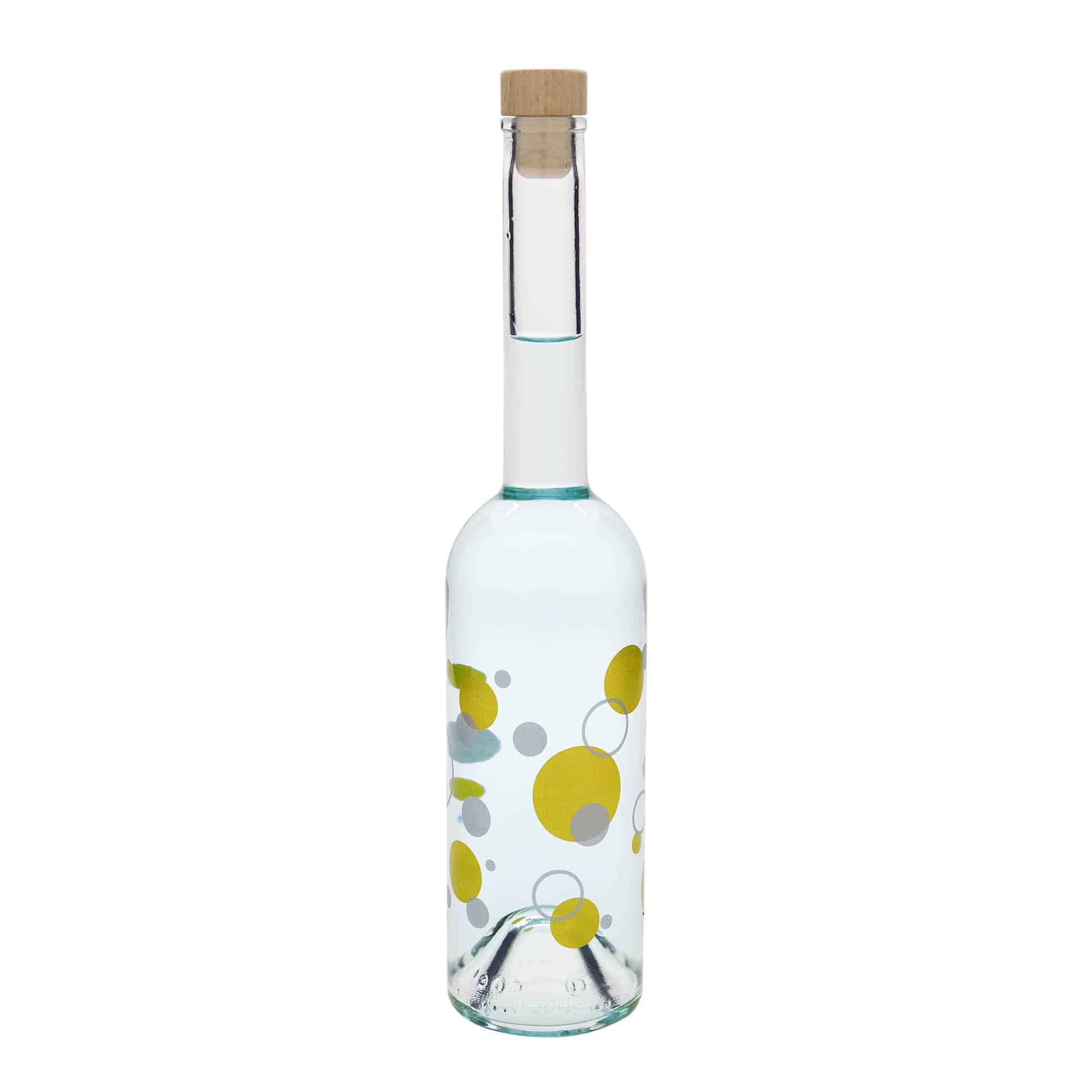 500 ml butelka szklana 'Opera', wzór: kropki, zamknięcie: korek