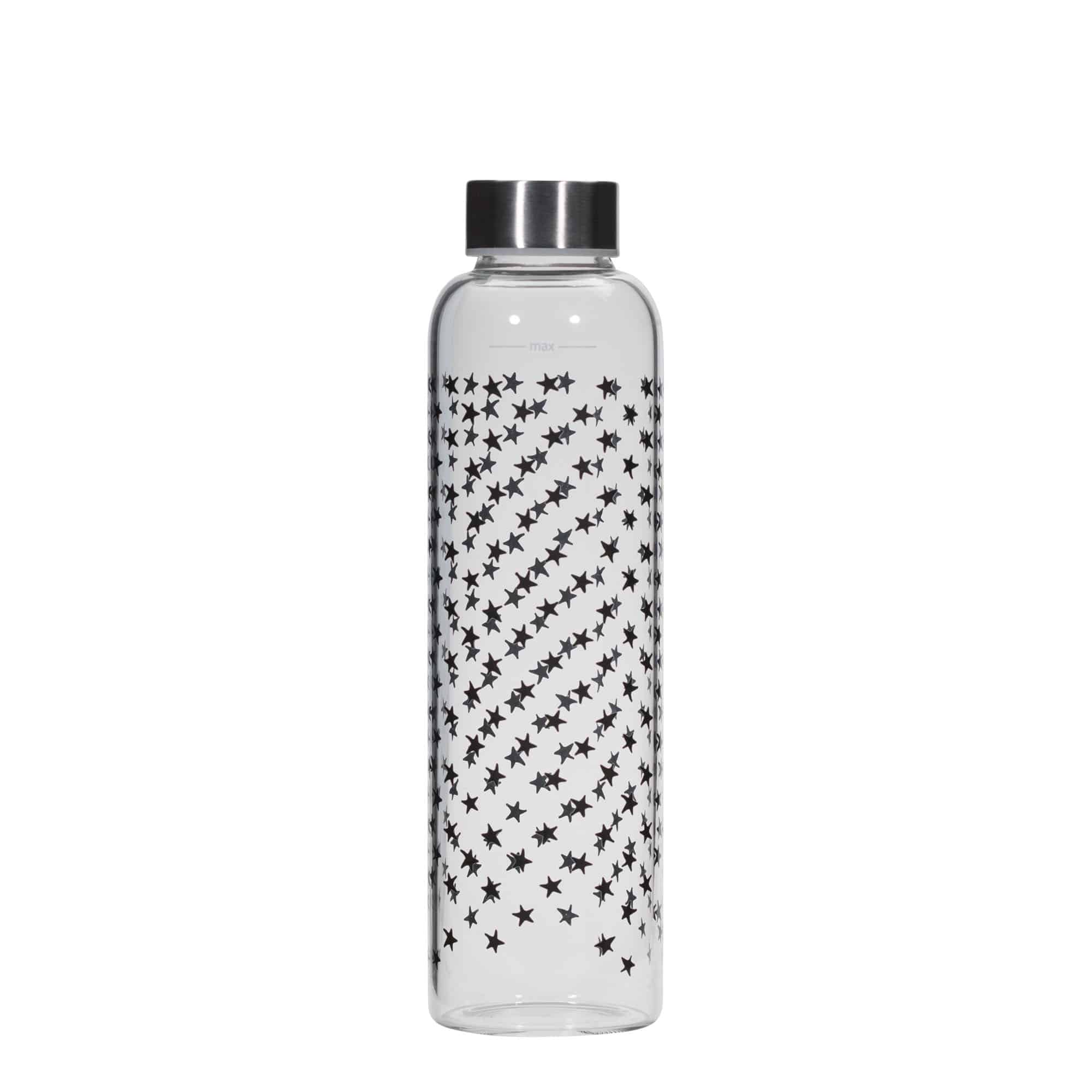 500 ml butelka do picia 'Perseus', wzór: czarne gwiazdy, zamknięcie: zakrętka