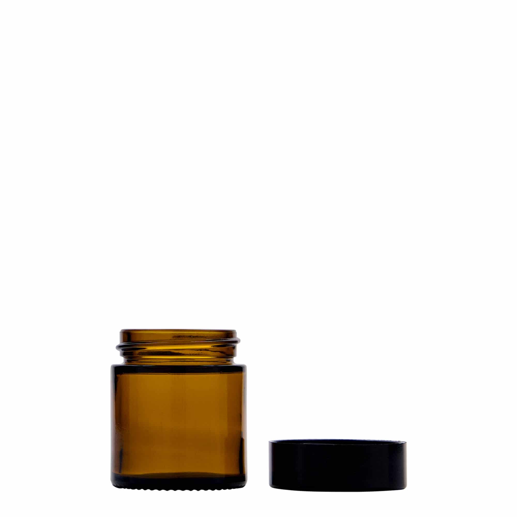 30 ml pojemnik na kosmetyki 'Brown Line', szkło, kolor brązowy, zamknięcie: zakrętka