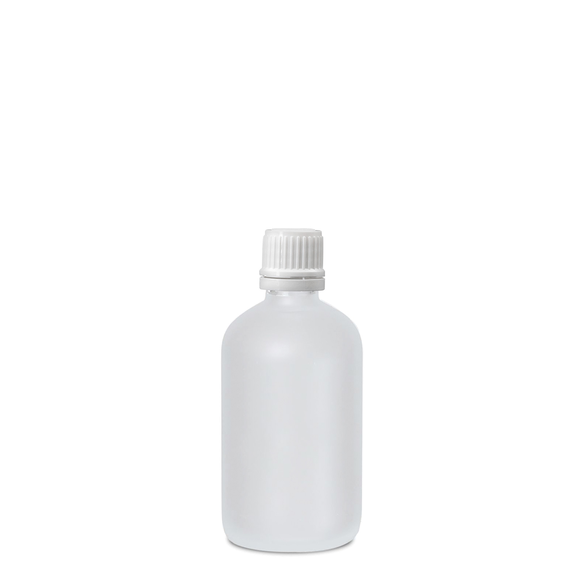 100 ml butelka medyczna, szkło, brąz matowy, szyjka: DIN 18