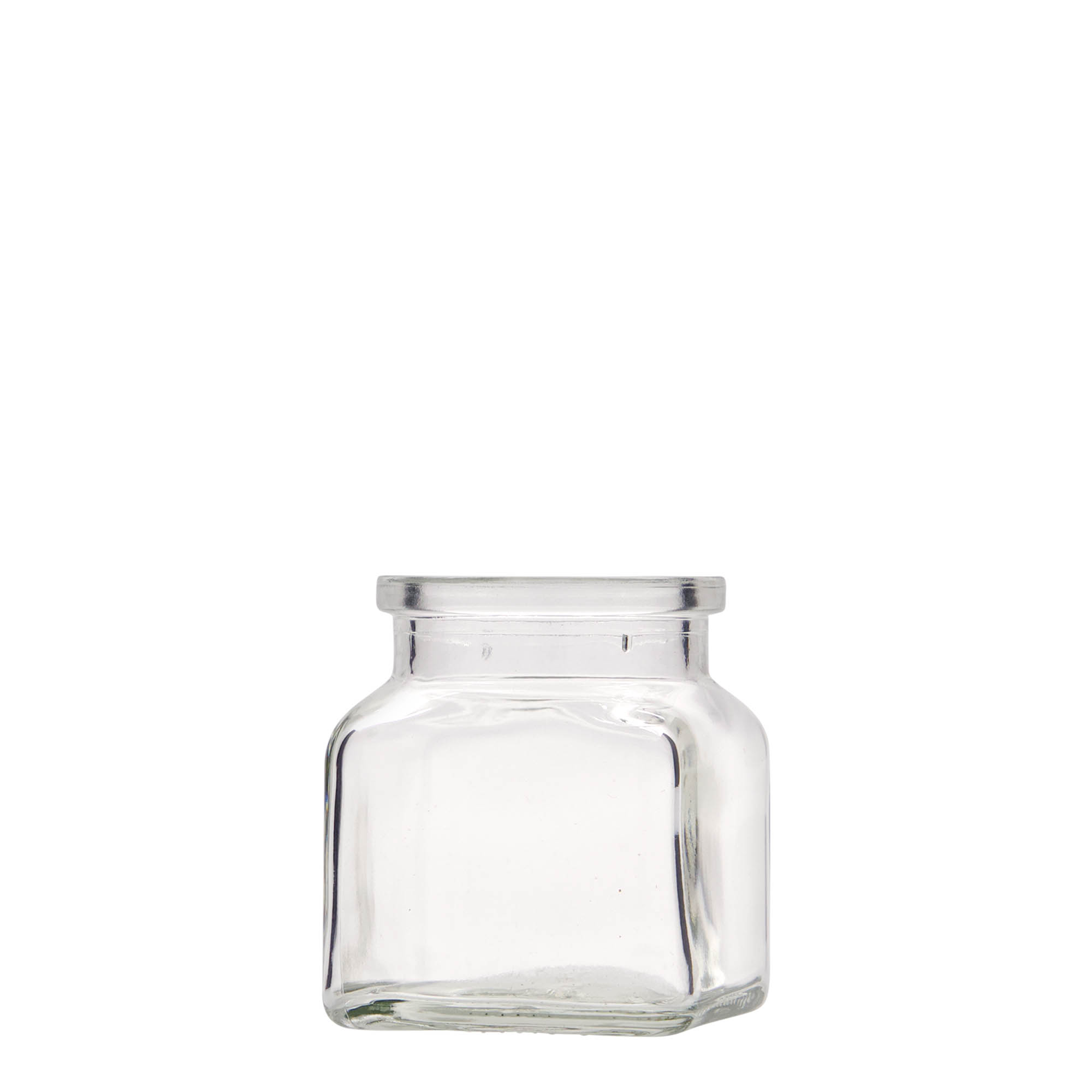 120 ml szklany słoik z korkiem, kwadratowy, otwór: korek