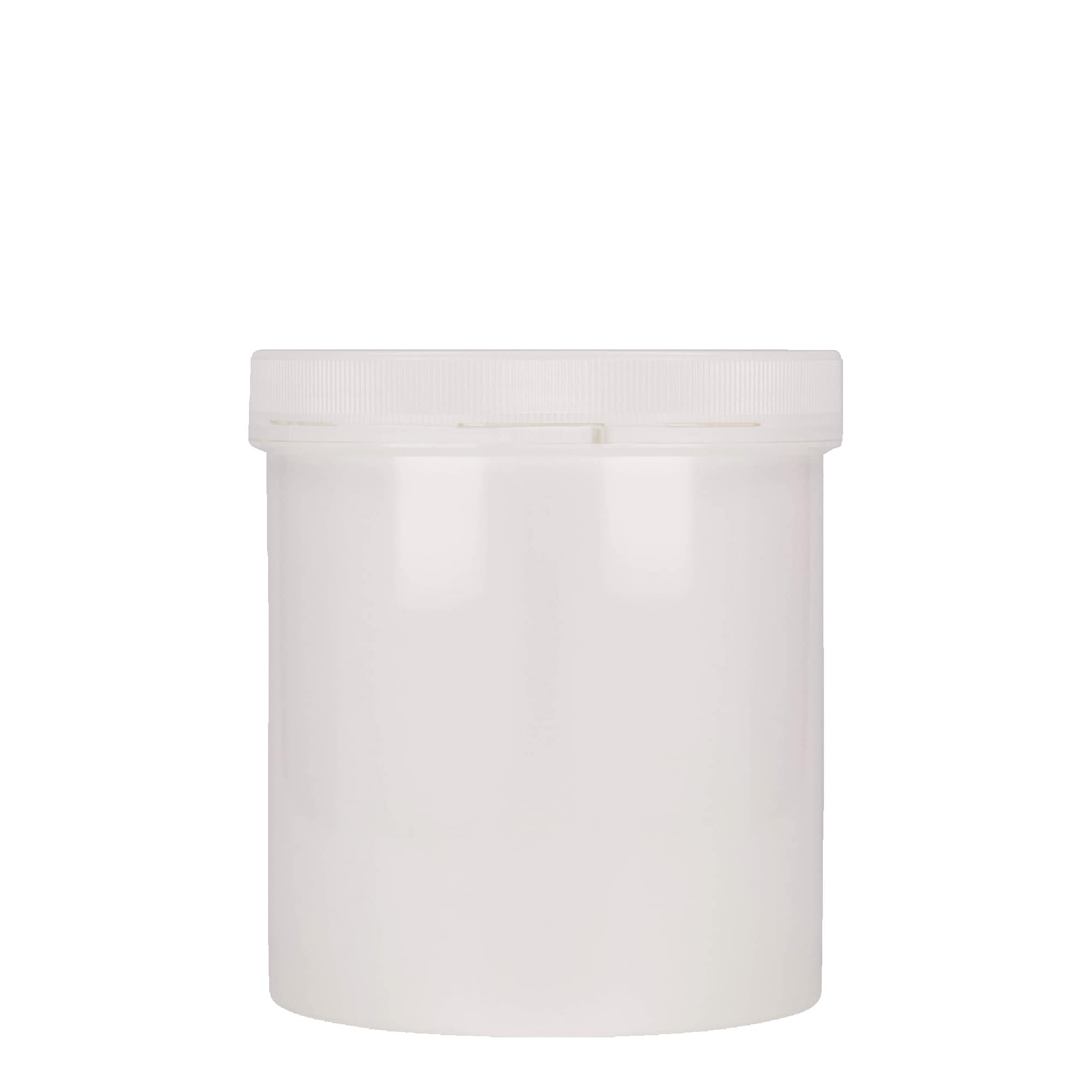 1.000 ml plastikowy pojemnik „Securilock”, PP, biały, otwór: zakrętka