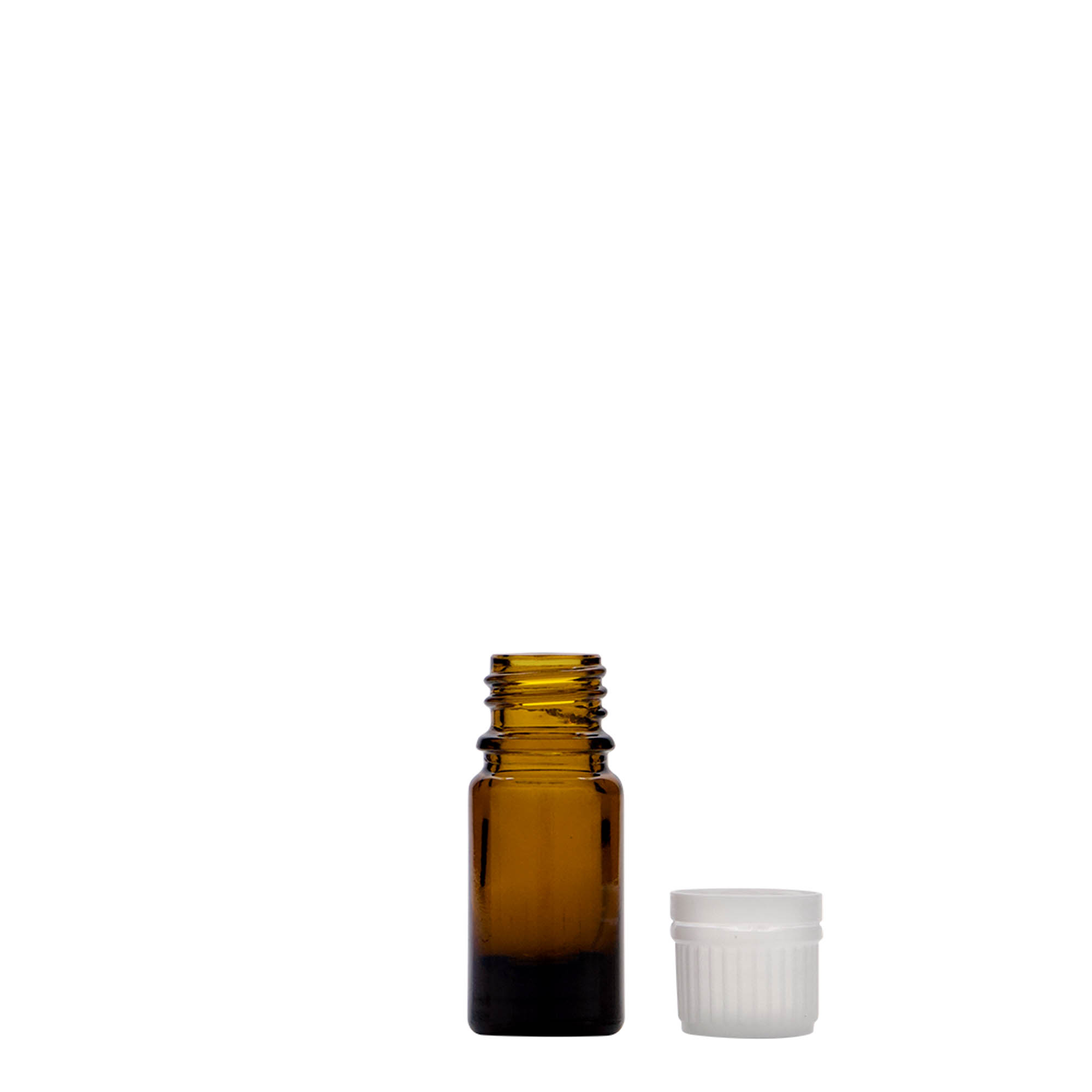 5 ml butelka medyczna, szkło, brązowa, wylot: DIN 18 5 ml butelka medyczna, szkło, brązowa, wylot: DIN 18
