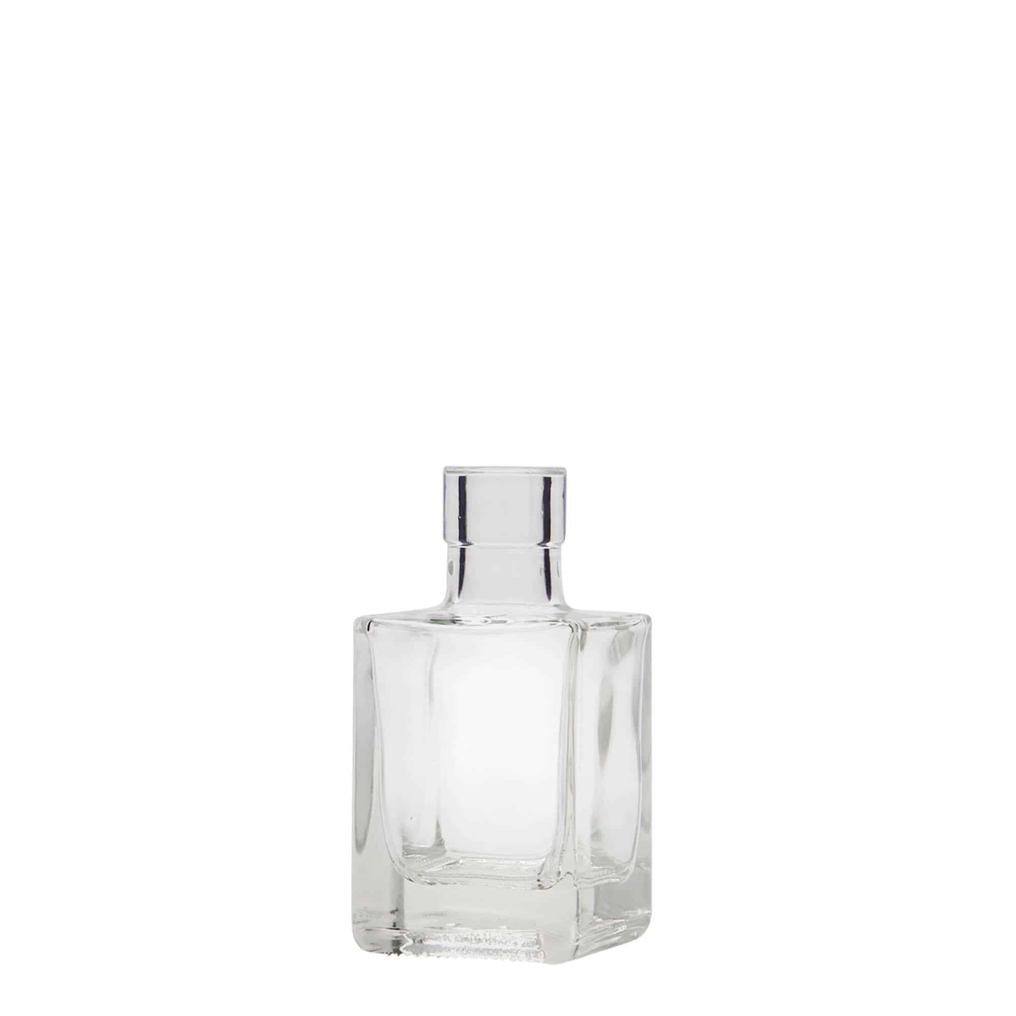 50 ml butelka szklana „Cube”, kwadratowa, wylot: korek