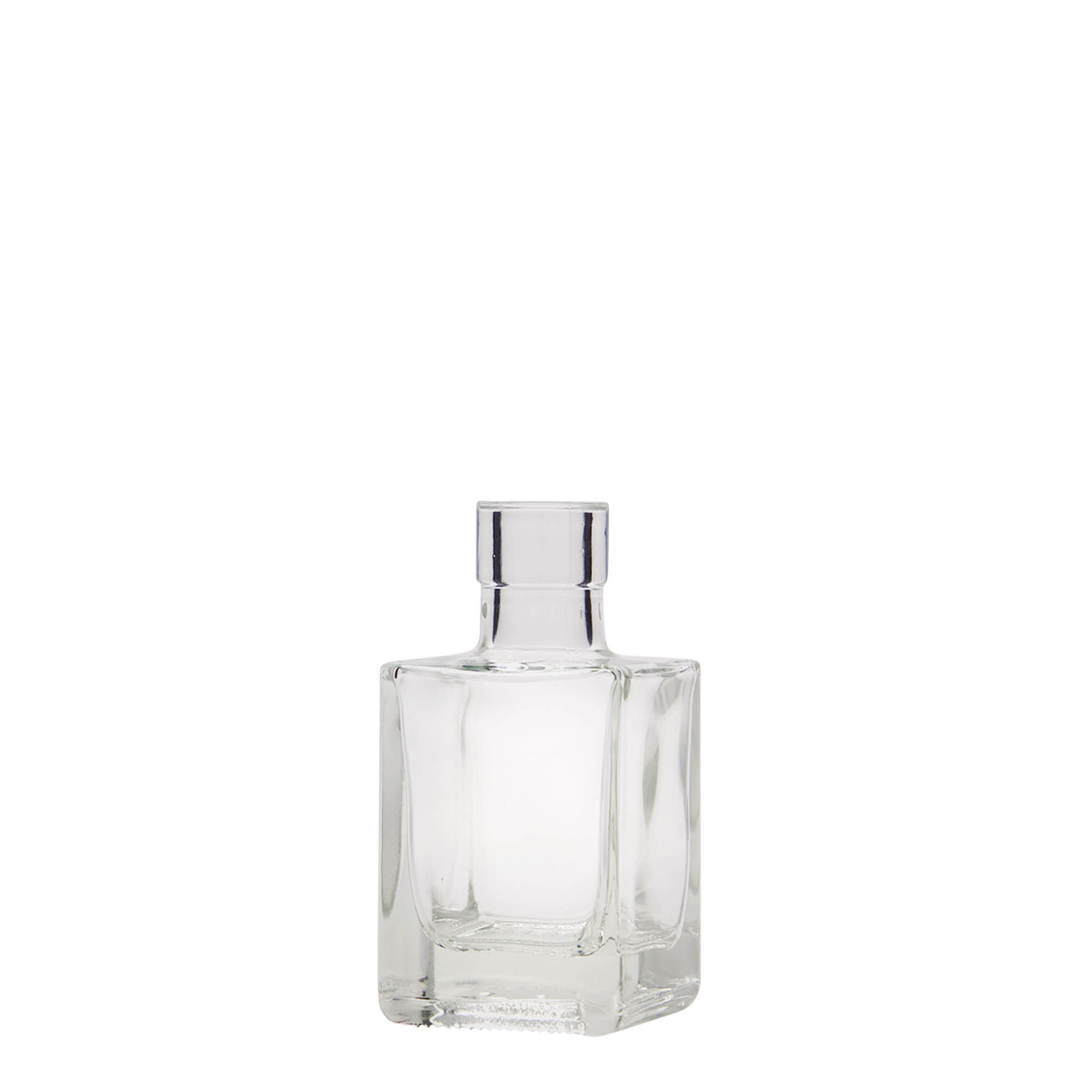 50 ml butelka szklana „Cube”, kwadratowa, wylot: korek 50 ml butelka szklana „Cube”, kwadratowa, wylot: korek
