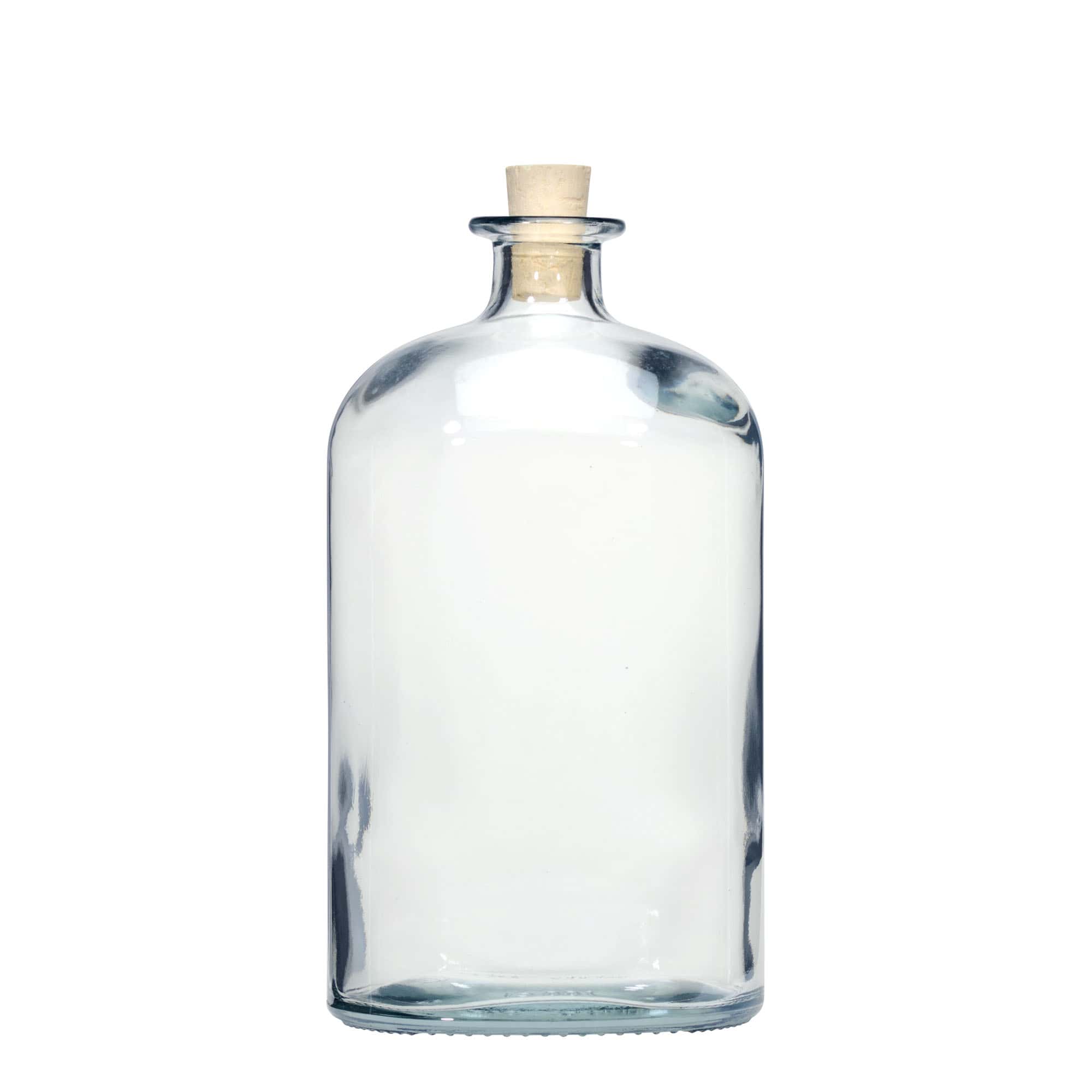 1000 ml butelka szklana 'Dundee', owalna, zamknięcie: korek 1000 ml butelka szklana 'Dundee', owalna, zamknięcie: korek