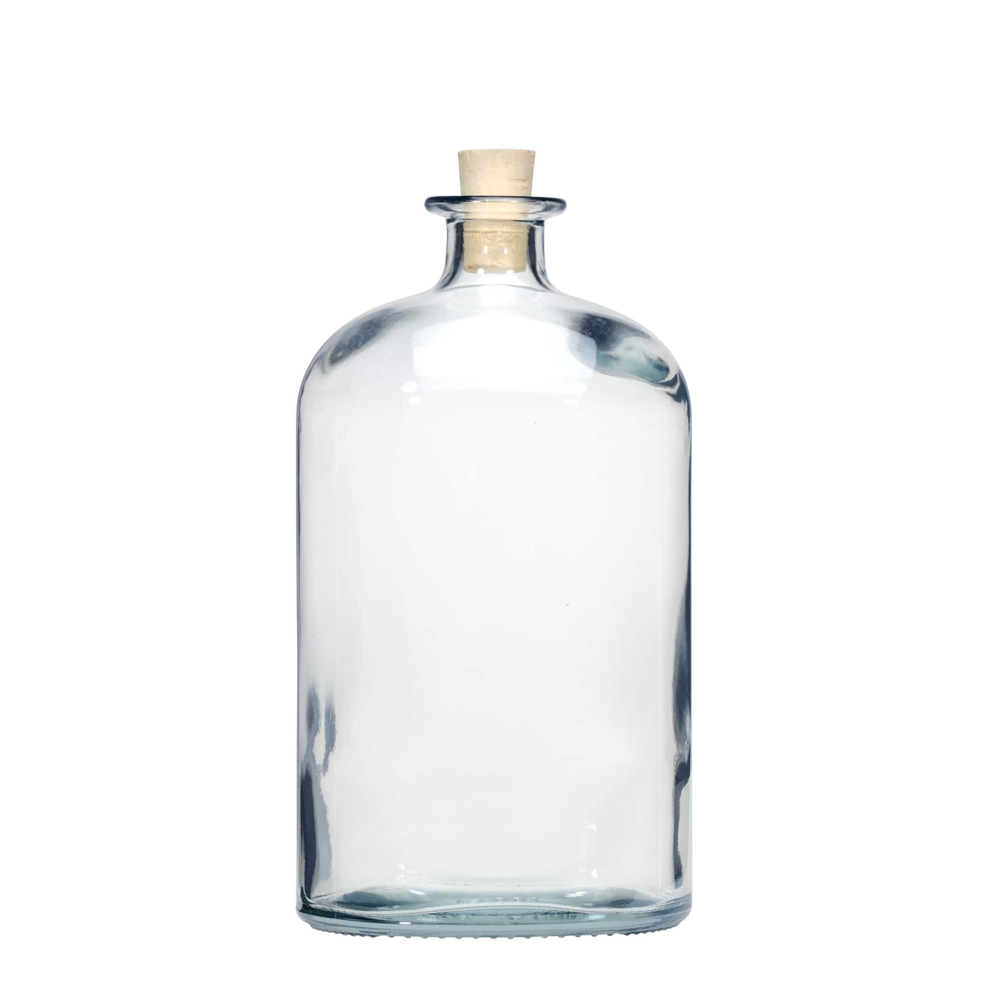 1.000 ml butelka szklana 'Dundee', owalna, szyjka: korek