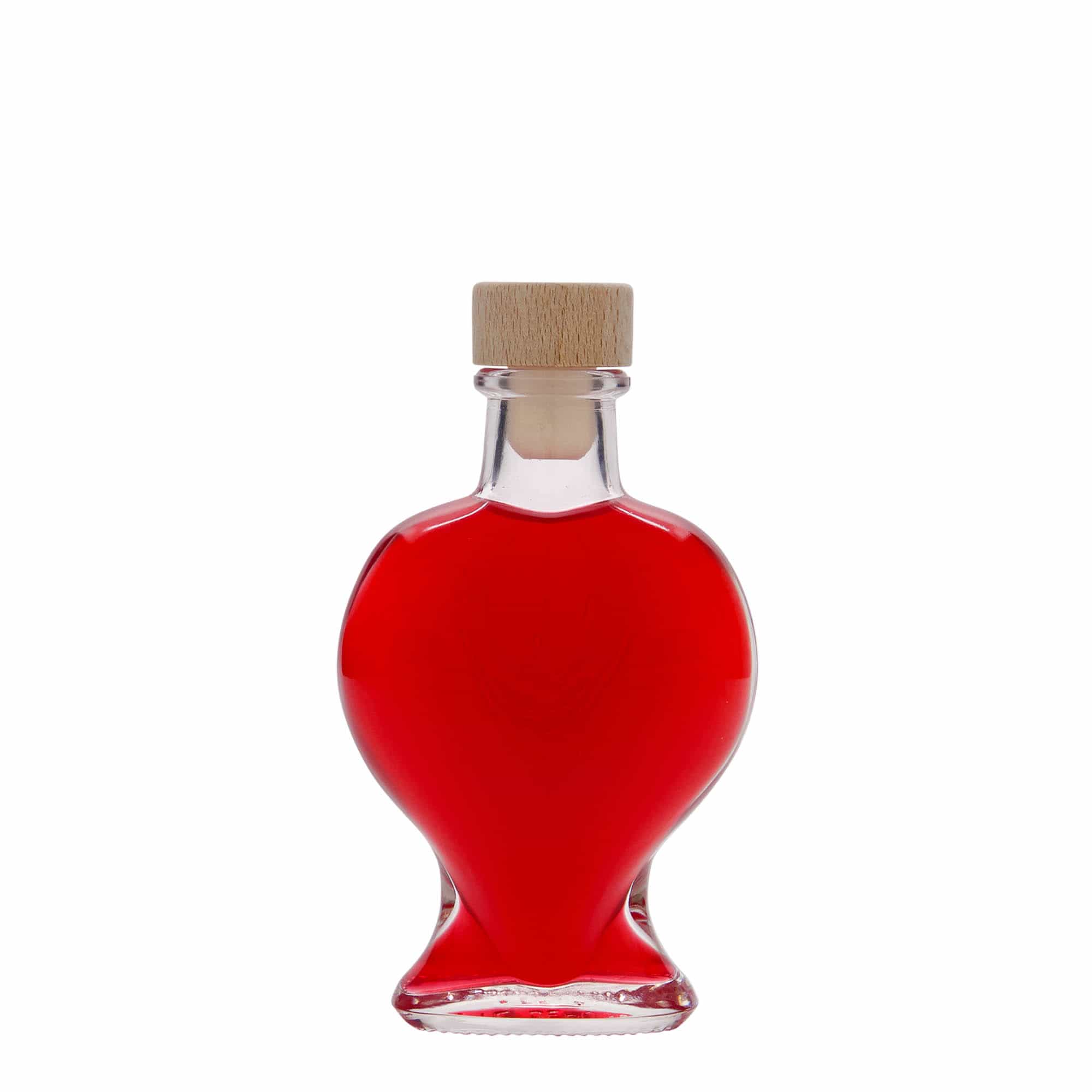 100 ml butelka szklana „Serce”, wylot: korek