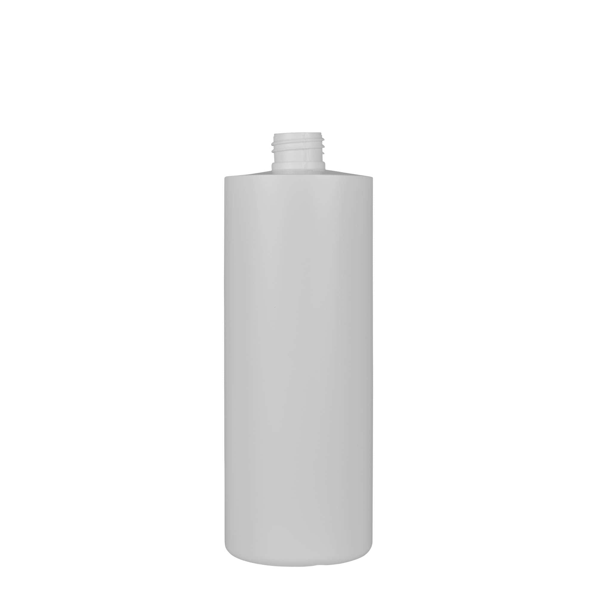 500 ml butelka plastikowa „Pipe”, zielony HDPE, biały, gwint: 24/410
