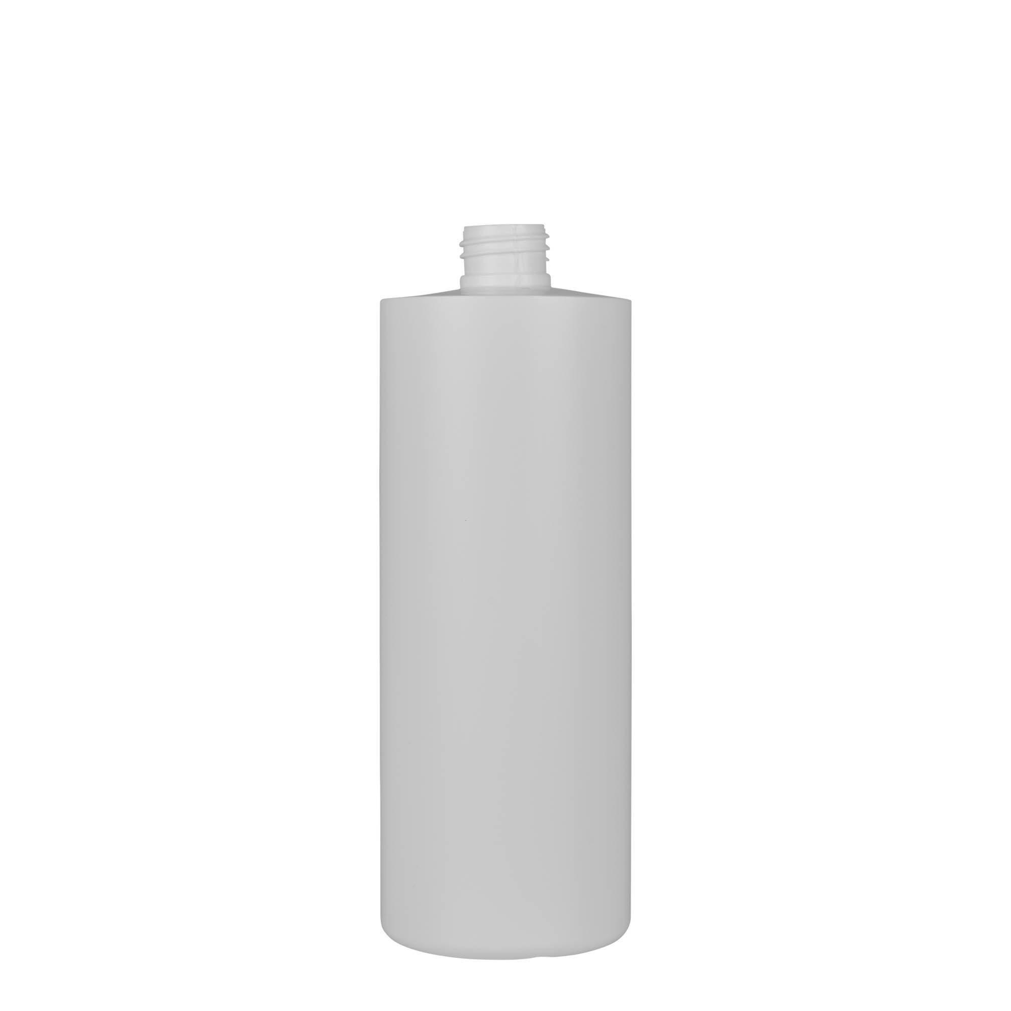 500 ml butelka plastikowa „Pipe”, zielony HDPE, biały, gwint: 24/410 500 ml butelka plastikowa „Pipe”, zielony HDPE, biały, gwint: 24/410