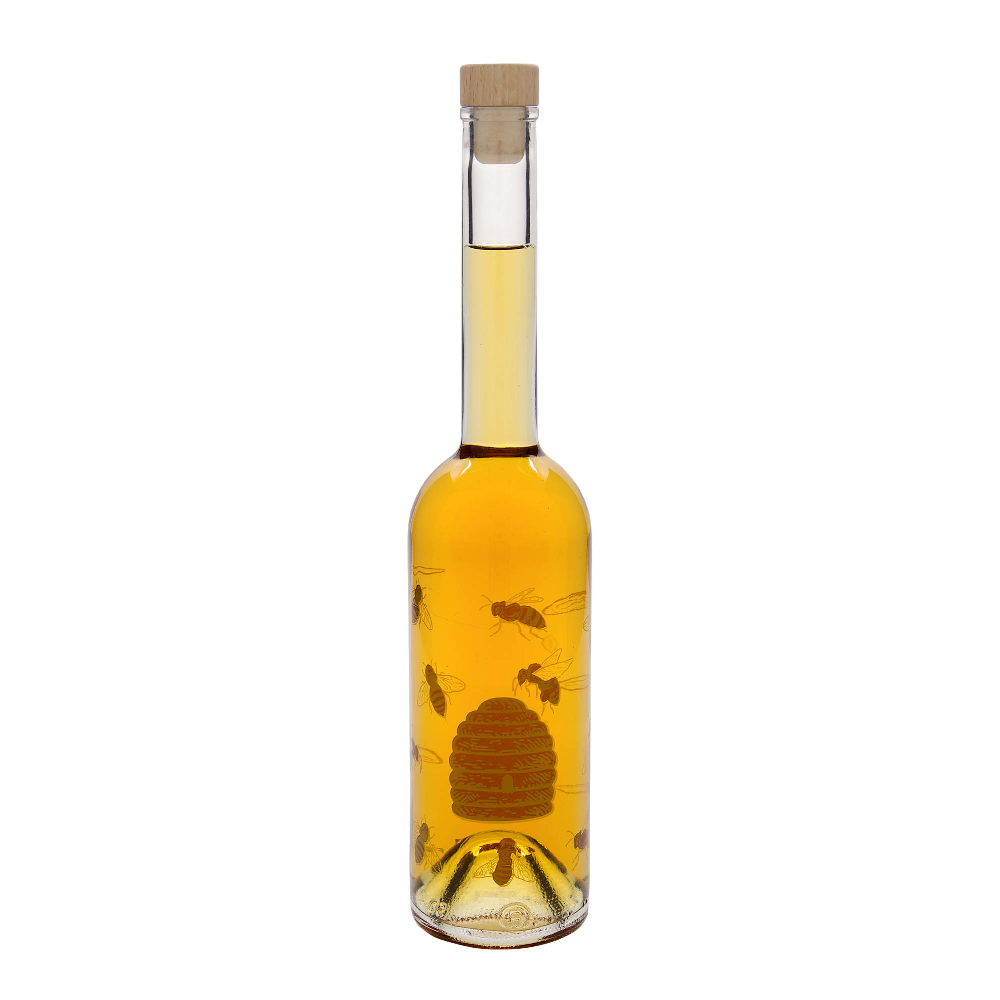 500 ml butelka szklana 'Opera', motyw: pszczoły, otwór: korek