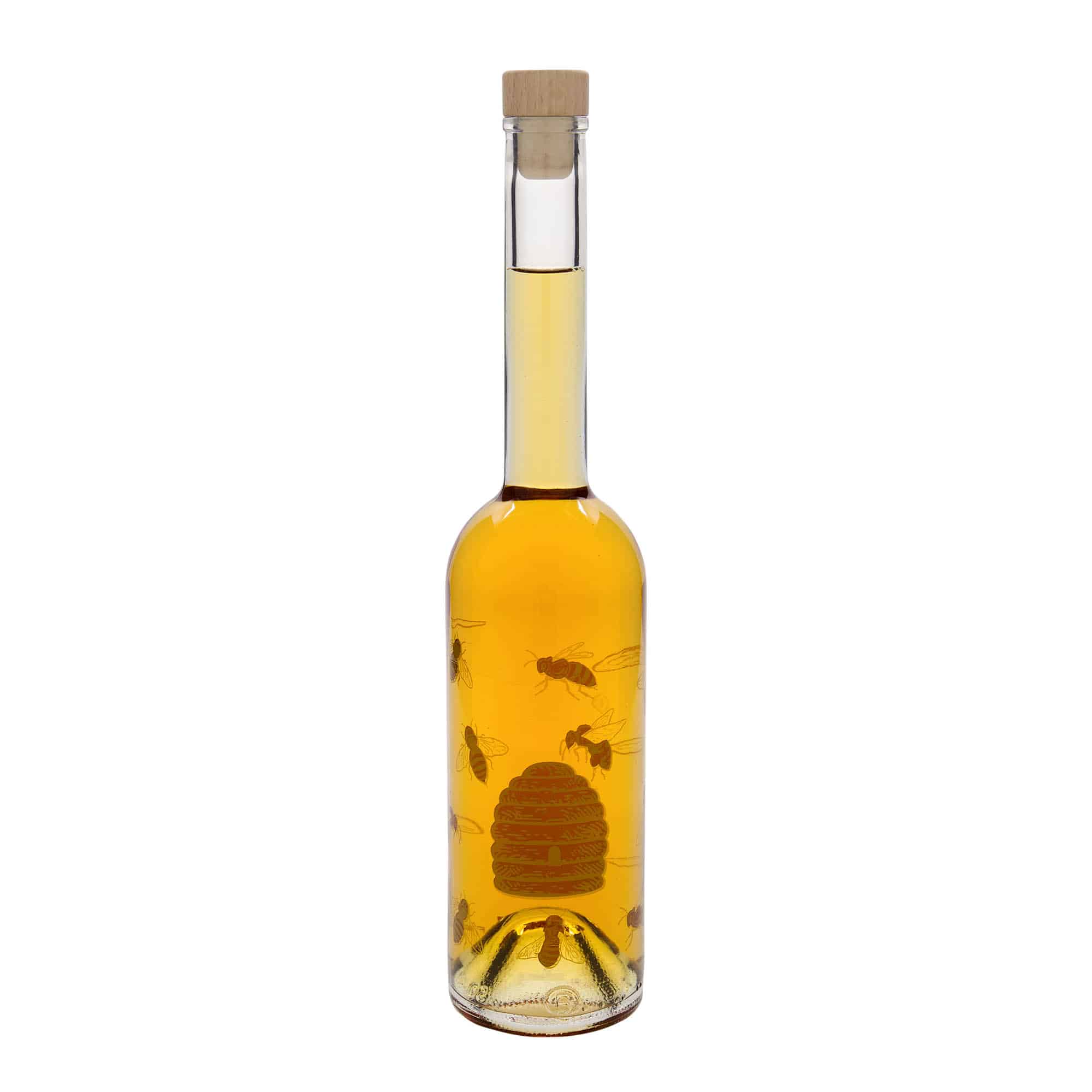 500 ml butelka szklana 'Opera', motyw: pszczoły, otwór: korek