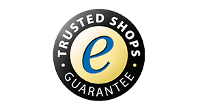 Logo zaufanych sklepów Logo Trusted Shops w kolorze na białym tle