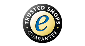 Logo zaufanych sklepów Logo Trusted Shops w kolorze na białym tle