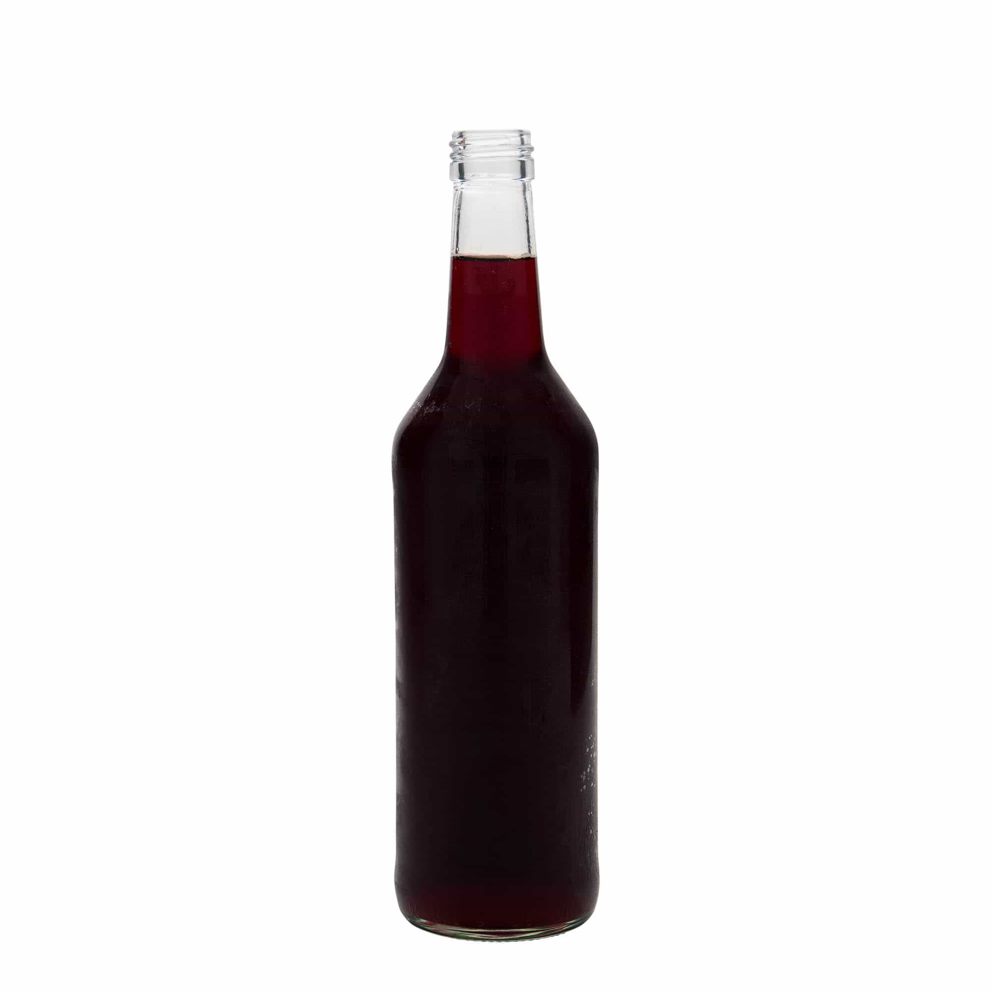 500 ml butelka szklana z prostą szyjką, zamknięcie: PP 28
