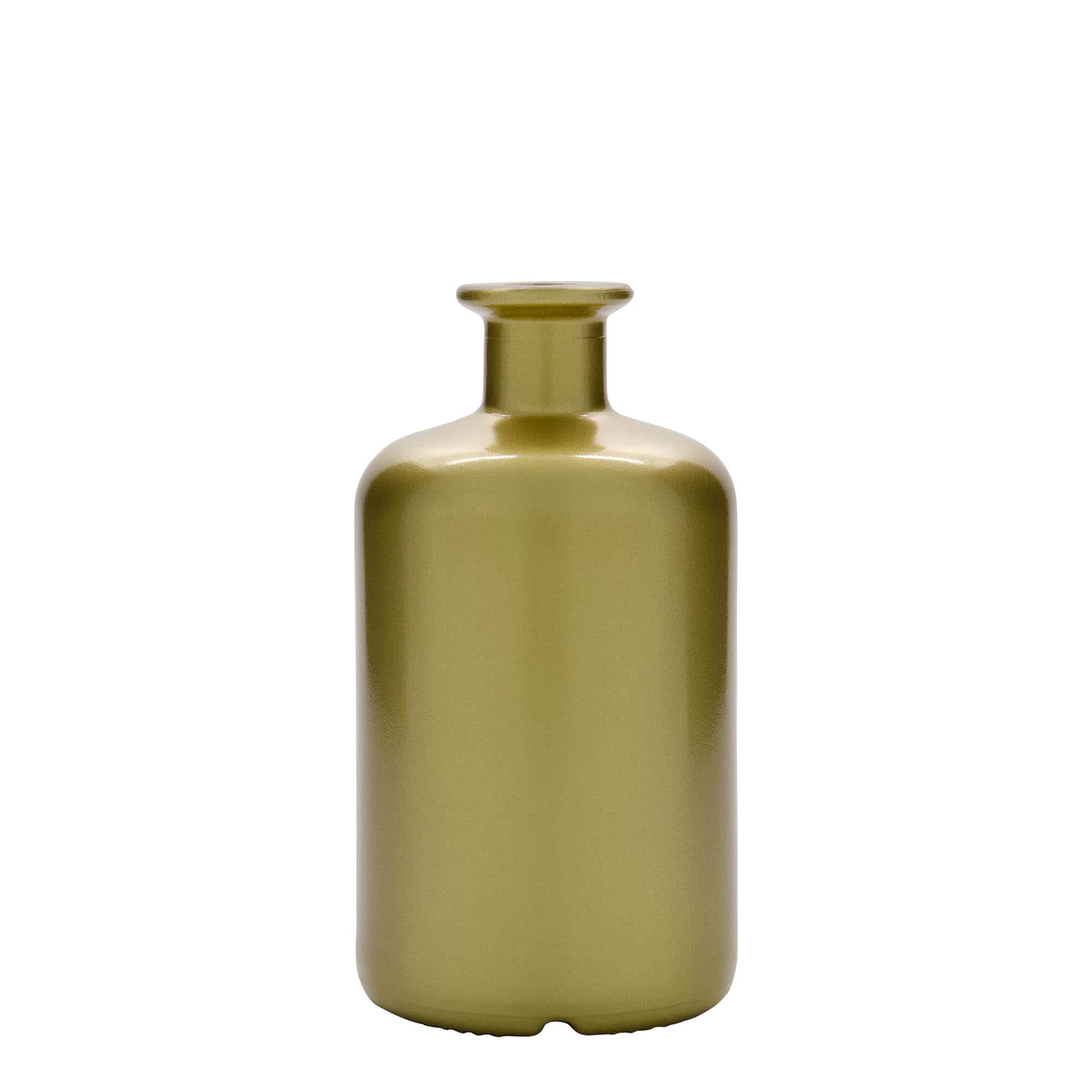 500 ml butelka szklana apteczna, kolor złoty, zamknięcie: korek