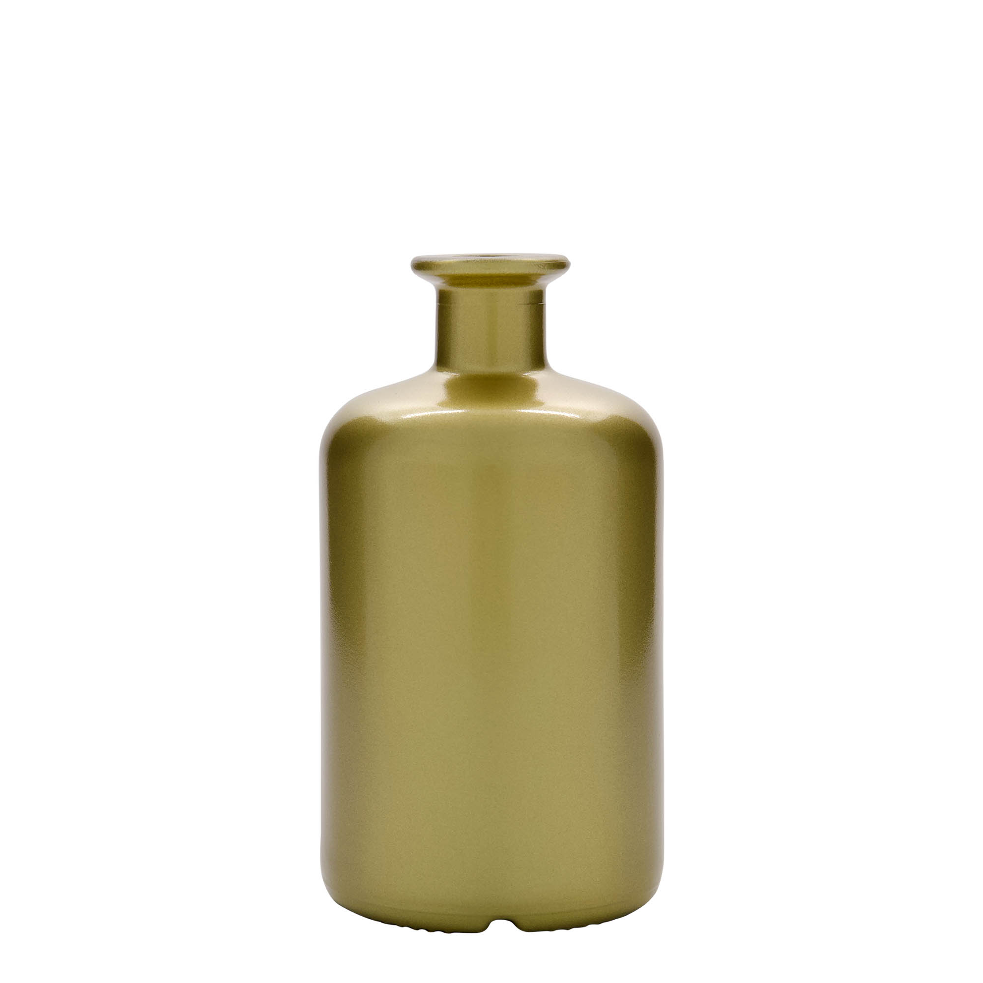 500 ml szklana butelka aptekarza, złota, otwór: korek