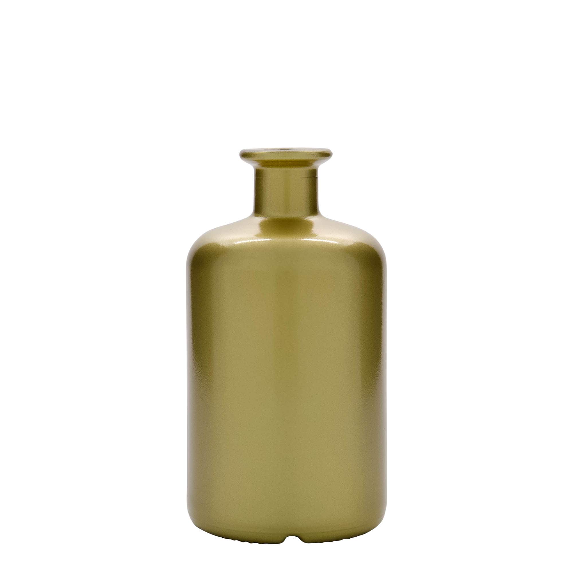 500 ml szklana butelka aptekarza, złota, otwór: korek