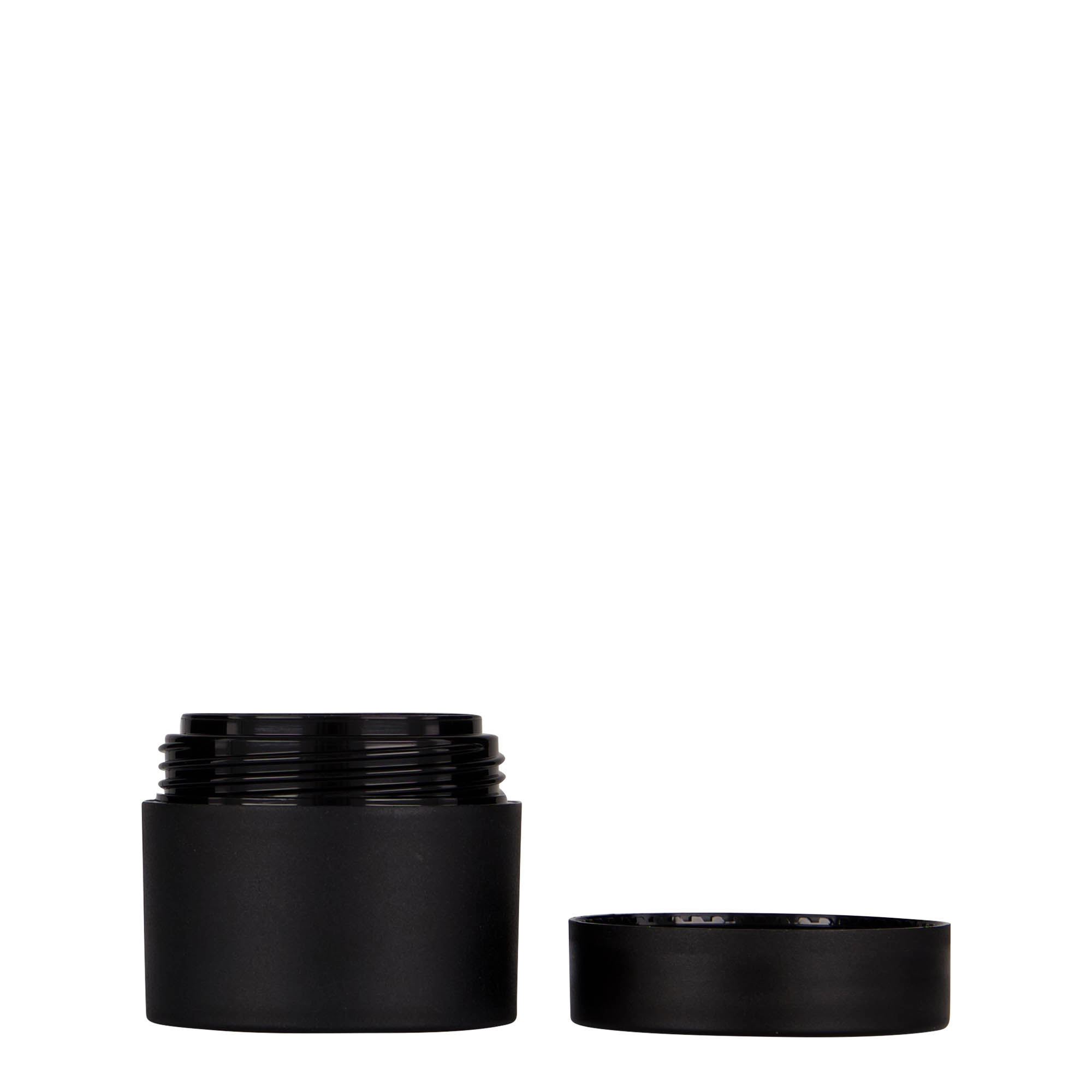 30 ml plastikowy pojemnik 'Antonella', PP, czarny, otwór: zakrętka na gwint