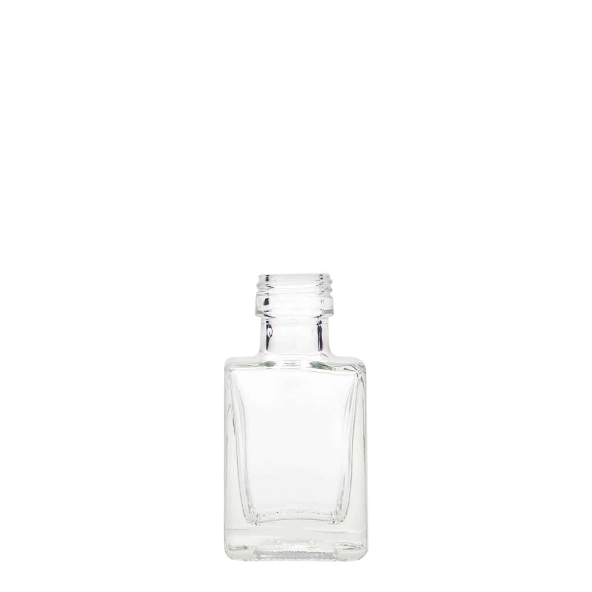 50 ml butelka szklana 'Cube', kwadratowa, zamknięcie: PP 24 50 ml butelka szklana 'Cube', kwadratowa, zamknięcie: PP 24