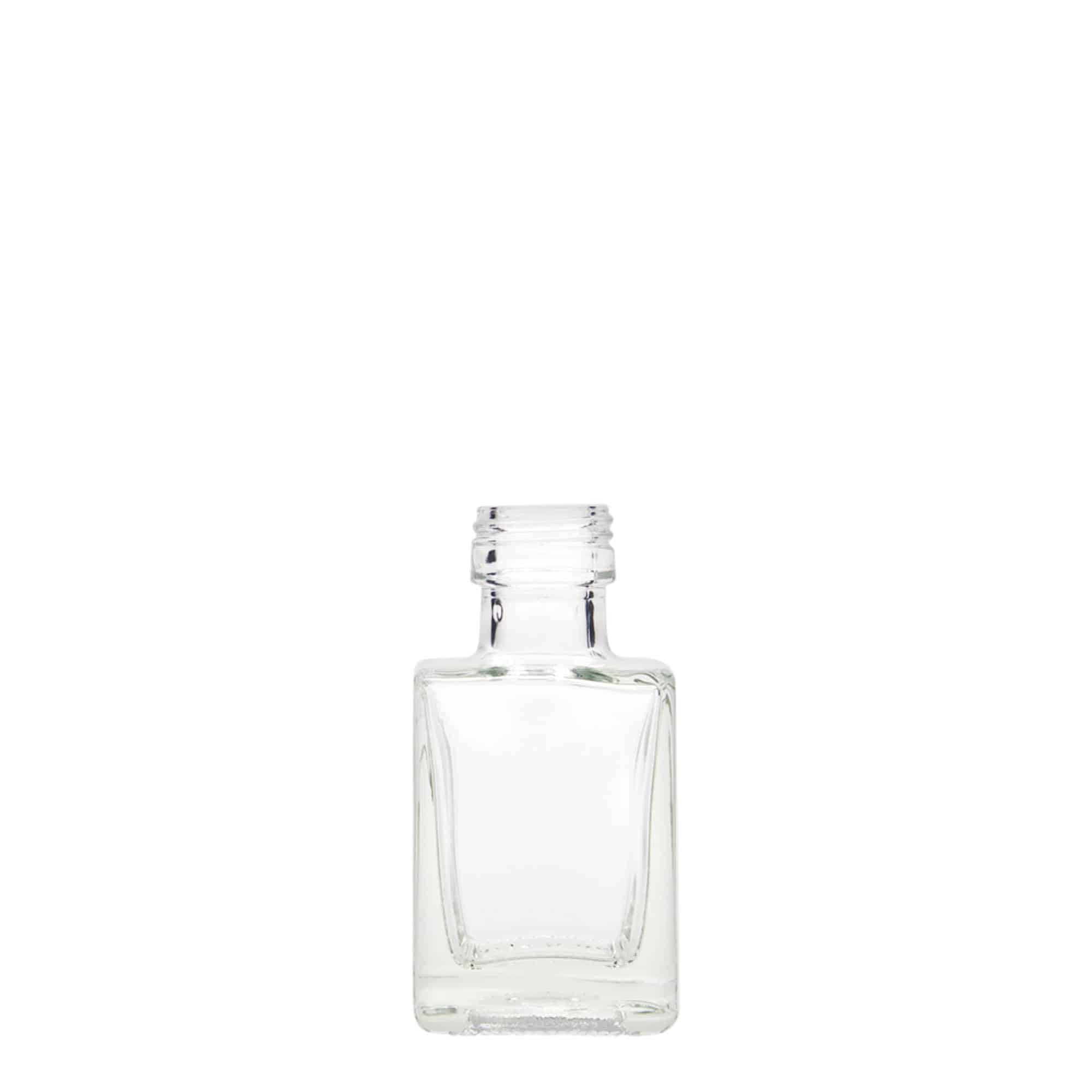50 ml szklana butelka „Cube”, kwadratowa, szyjka: PP 24