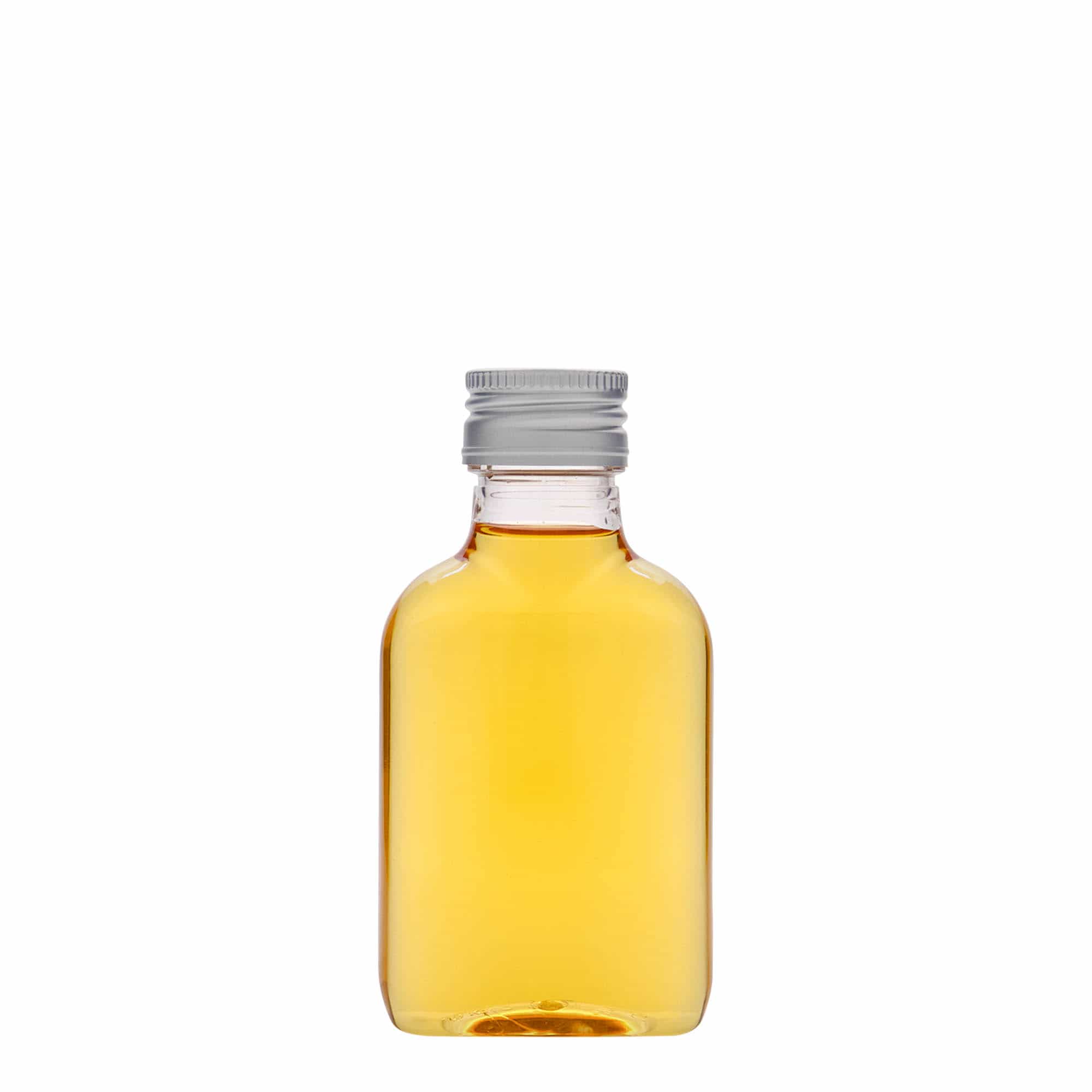 100 ml butelka kieszonkowa, owalna, tworzywo PET, gwint: PP 28