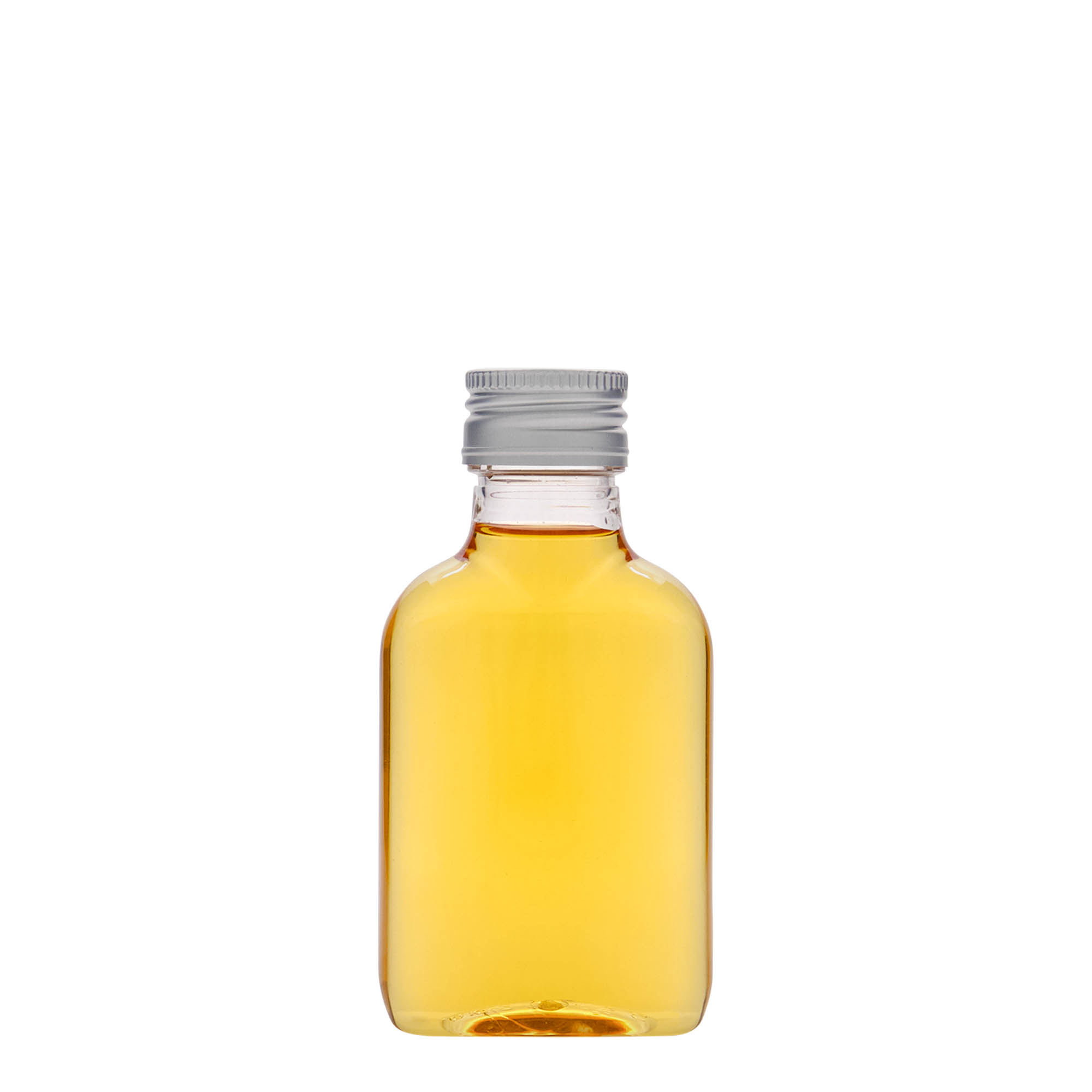 100 ml butelka kieszonkowa, owalna, tworzywo PET, gwint: PP 28