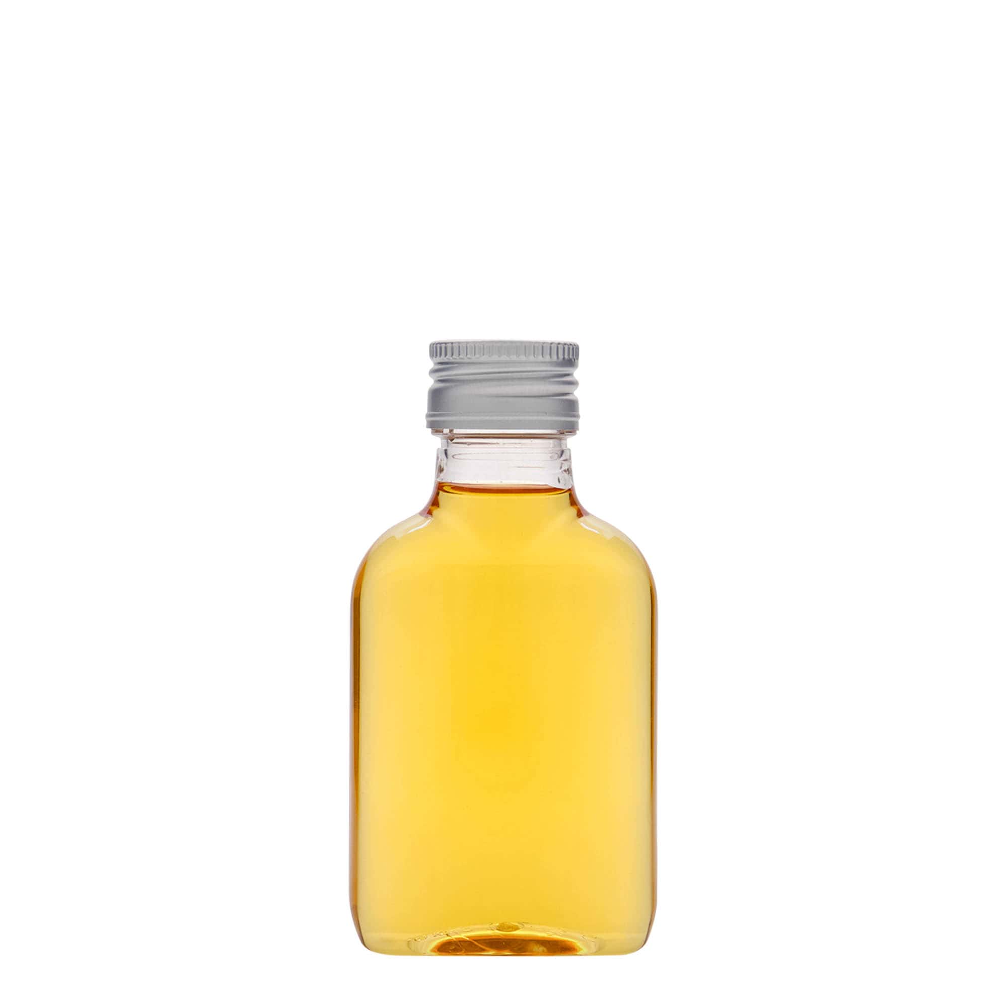 100 ml butelka kieszonkowa, owalna, tworzywo PET, gwint: PP 28