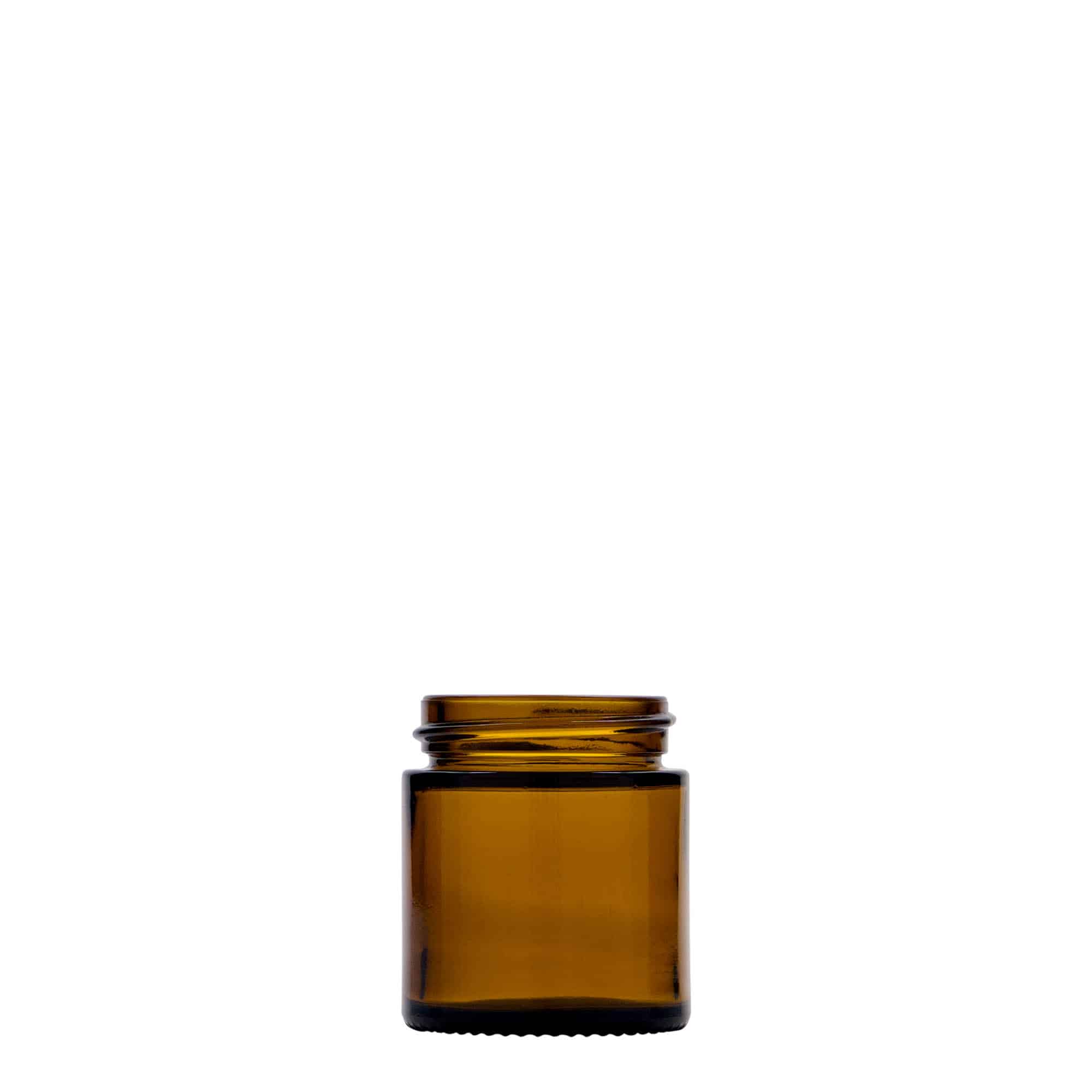 30 ml słoik „Brown Line”, szkło, brązowy, wylot: zakrętka na gwint