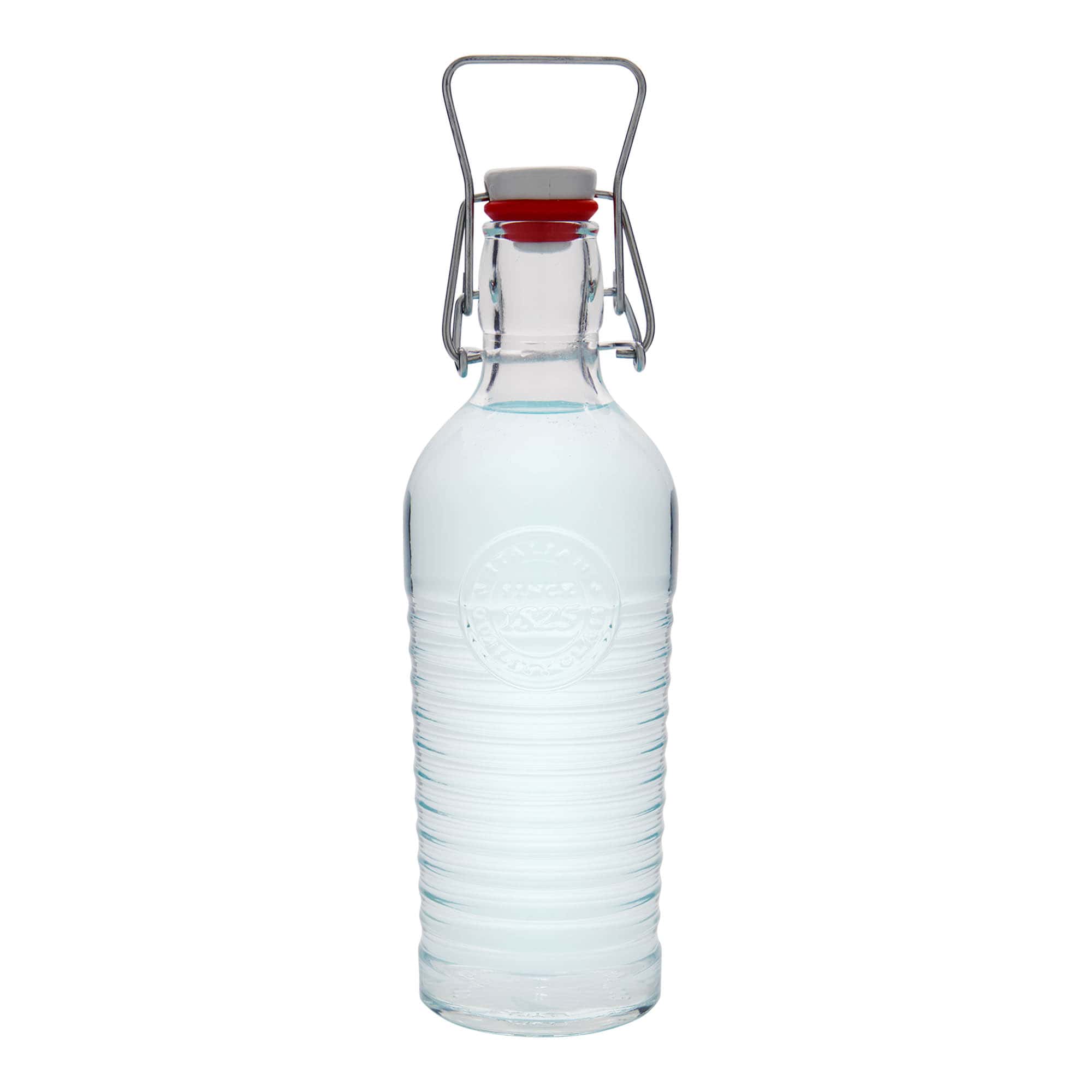 750 ml butelka szklana 'Officina 1825', szyjka: z zamknięciem na klamrę