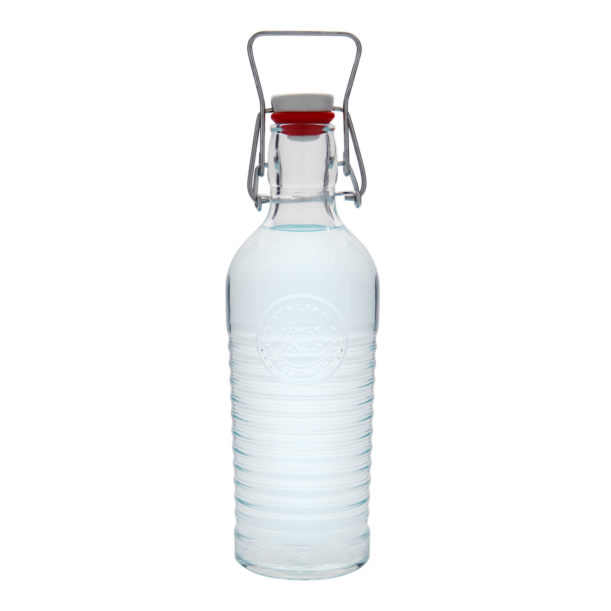 750 ml butelka szklana 'Officina 1825', szyjka: z zamknięciem na klamrę