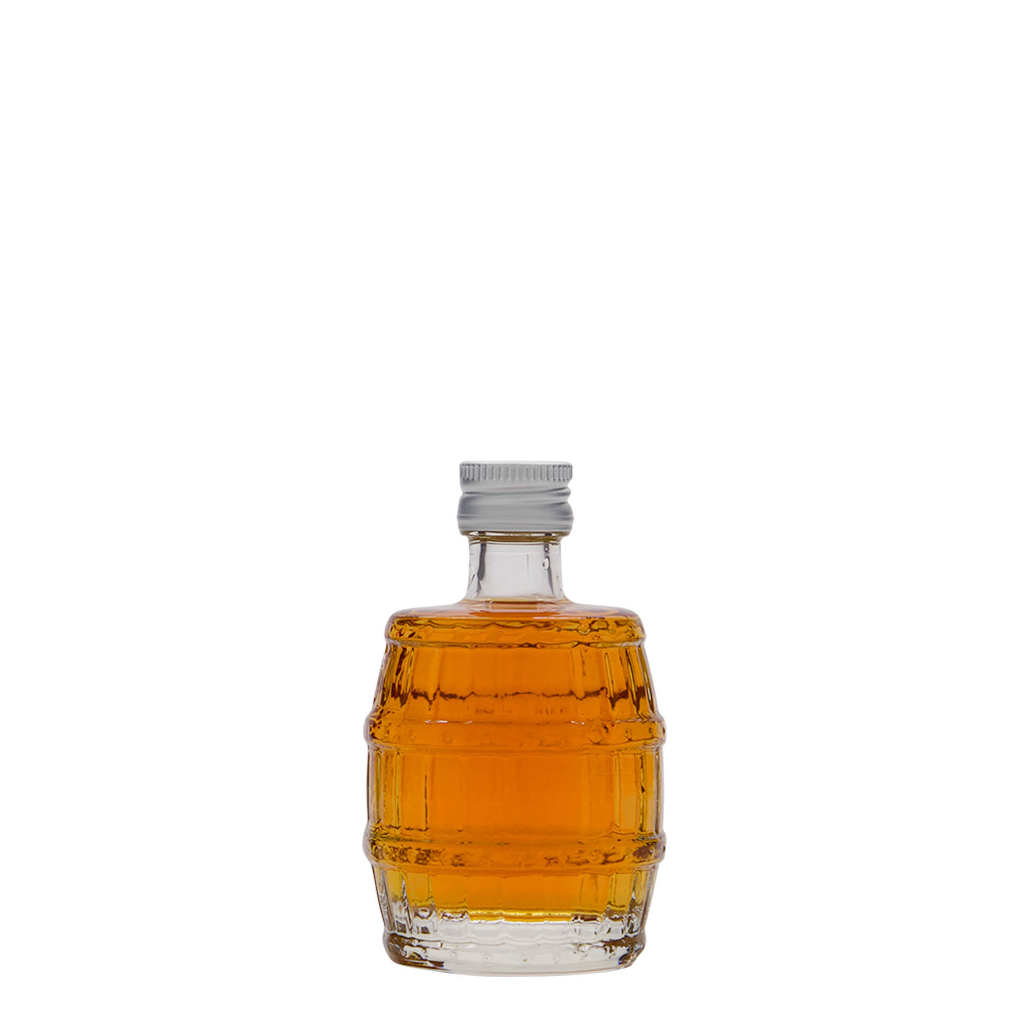 50 ml butelka szklana „beczka”, gwint: PP 18 50 ml butelka szklana „beczka”, gwint: PP 18