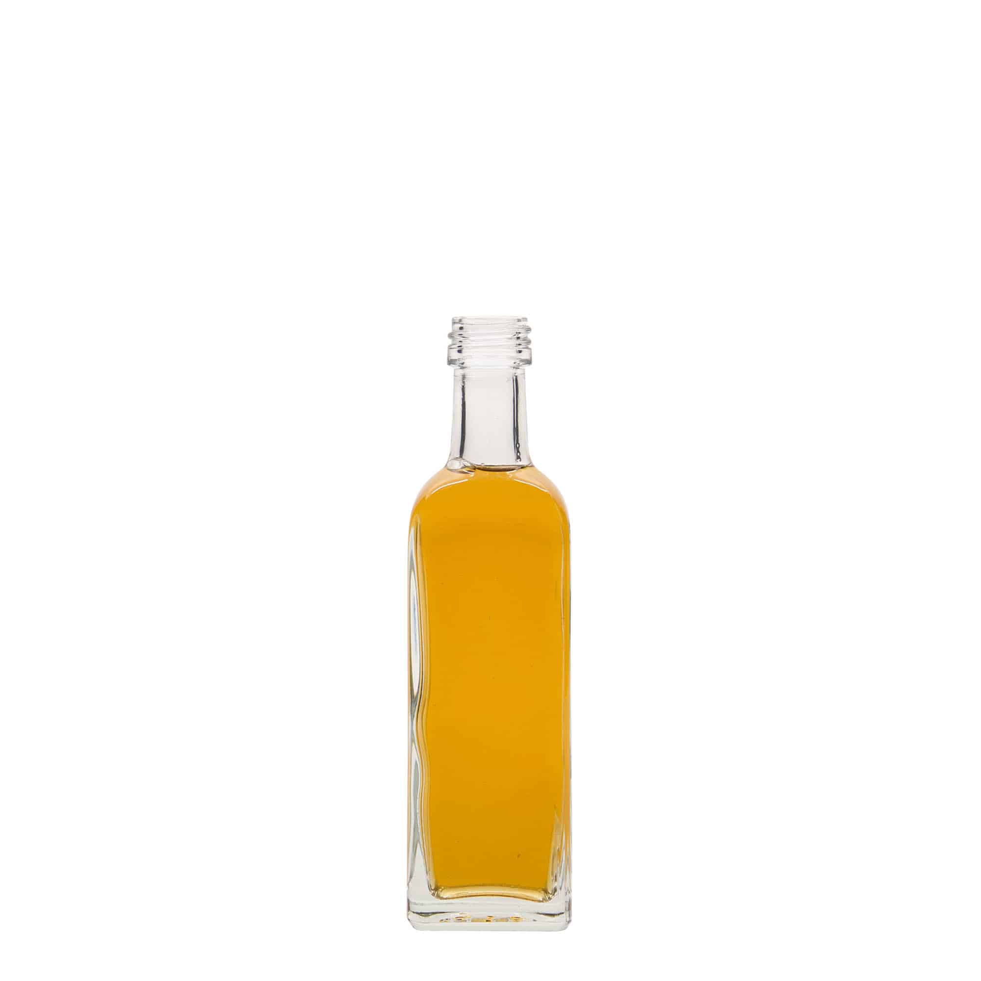 60 ml butelka szklana „Marasca”, kwadratowa, gwint: PP 18