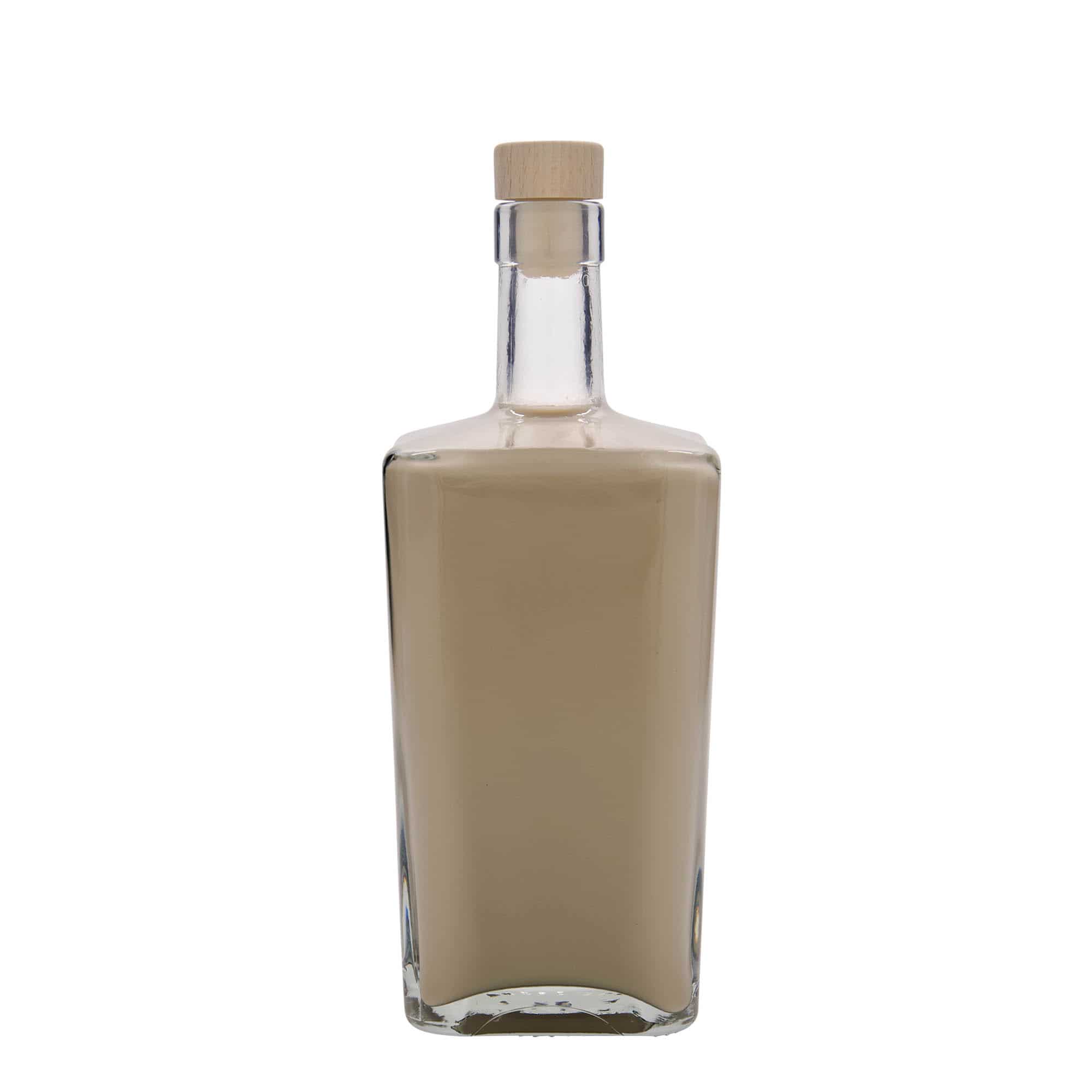 700 ml butelka szklana 'Noel', kwadratowa, zamknięcie: korek