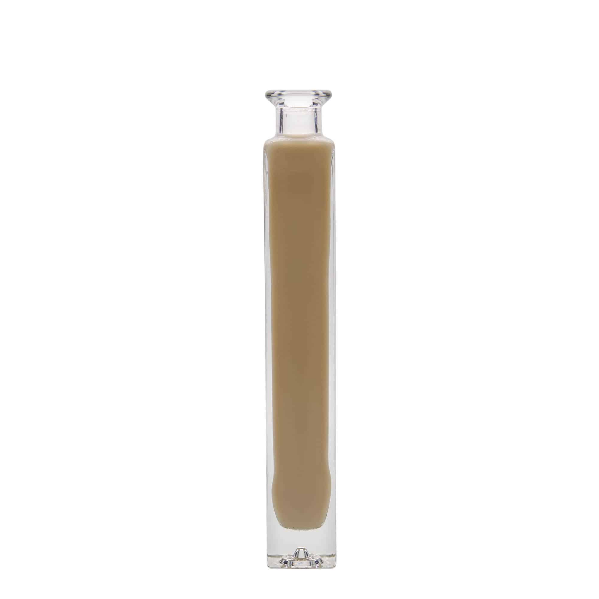 200 ml butelka szklana 'Tommy', kwadratowa, zamknięcie: korek