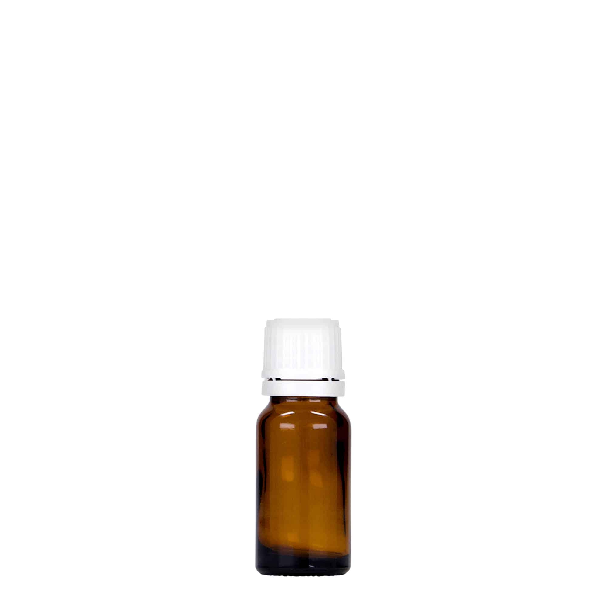 10 ml butelka farmaceutyczna, szkło, kolor brązowy, zamknięcie: DIN 18