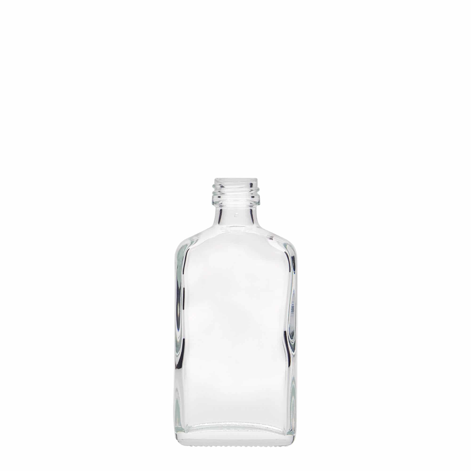 50 ml butelka piersiówka, prostokątna, szkło, zamknięcie: PP 18 50 ml butelka piersiówka, prostokątna, szkło, zamknięcie: PP 18