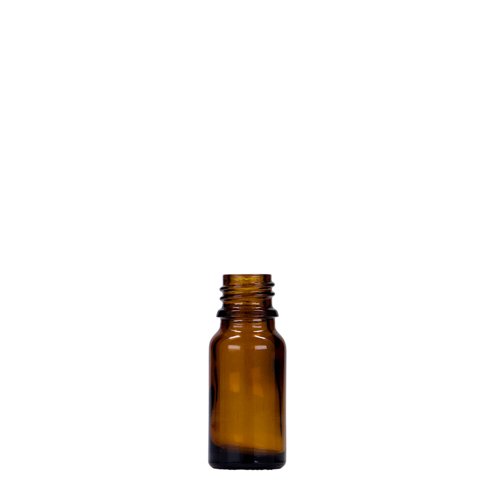 10 ml butelka medyczna, szkło, brązowa, wylot: DIN 18