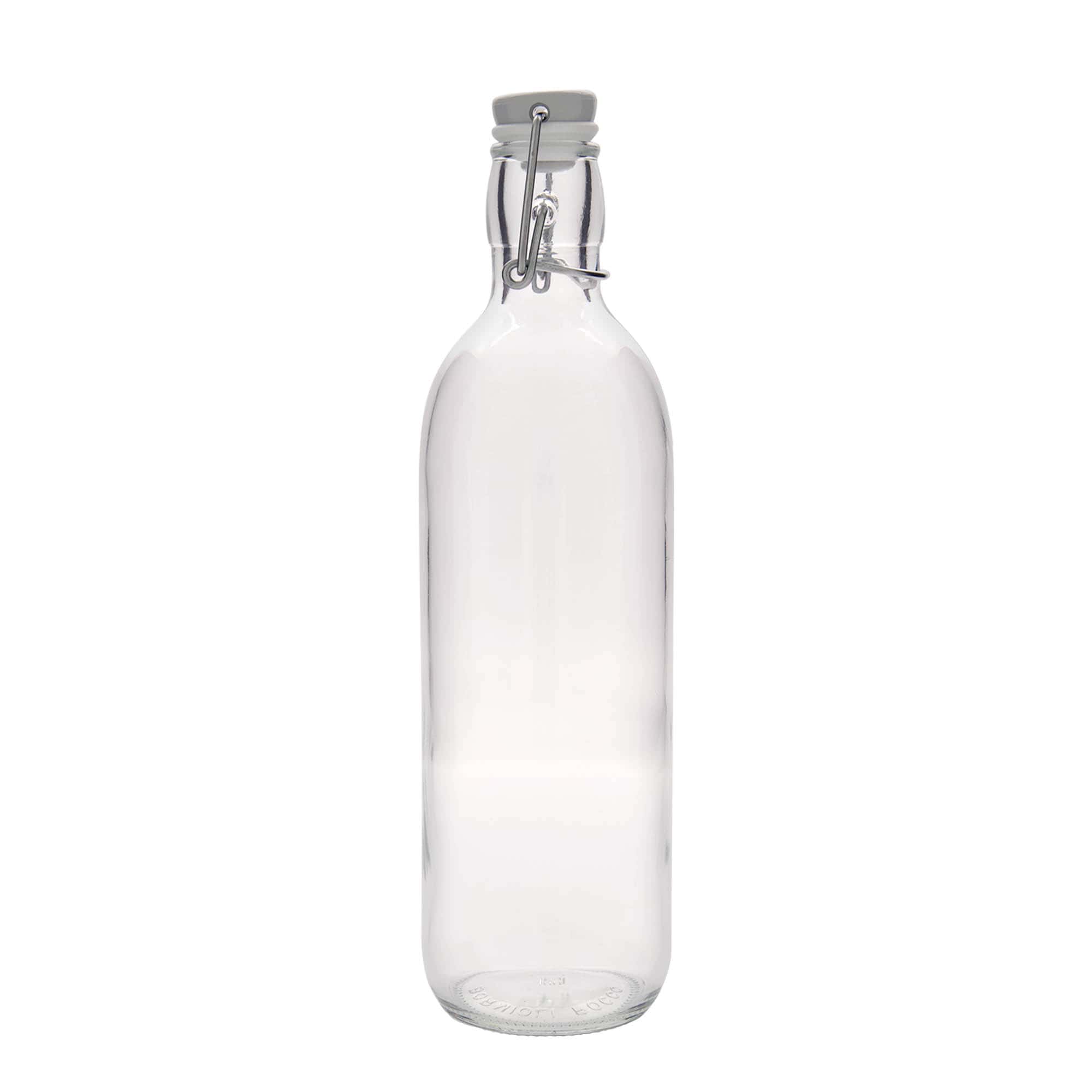 1.000 ml butelka szklana 'Emilia', otwór: zamknięcie na klamrę