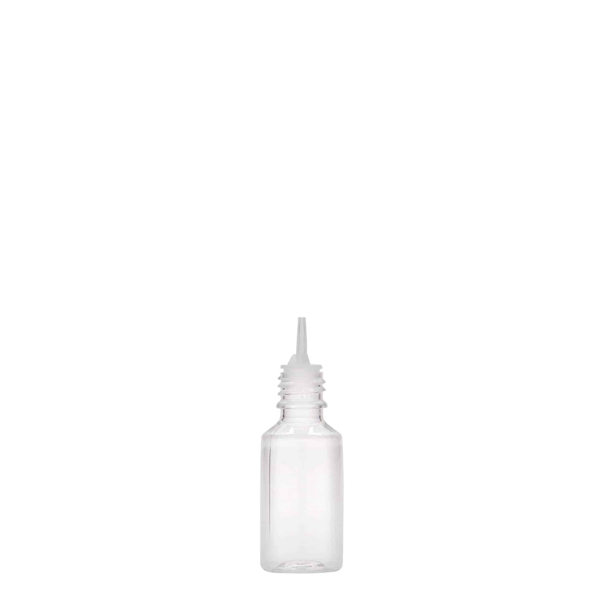 Butelka PET 10 ml „E-Liquid” z zabezpieczeniem jakościowym i zabezpieczeniem przed dziećmi, tworzywo sztuczne, zakończenie: zakrętka